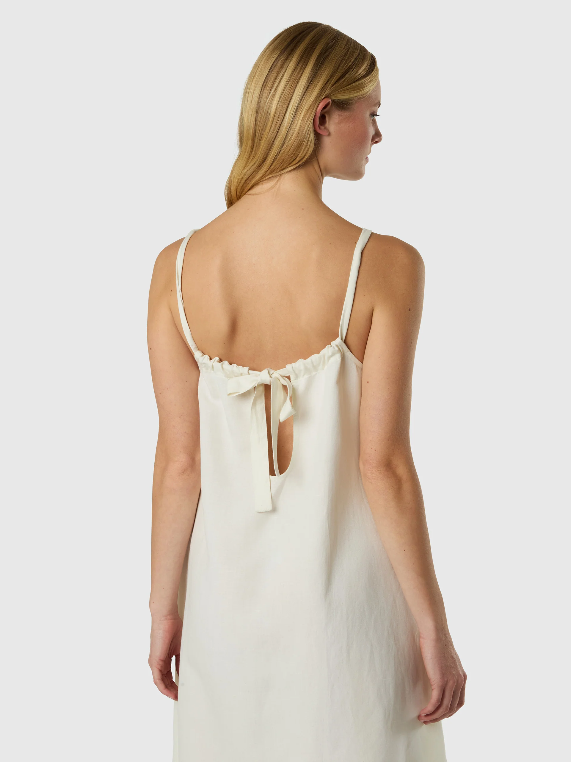 Gathered drawstring neckline dress - Image 4
