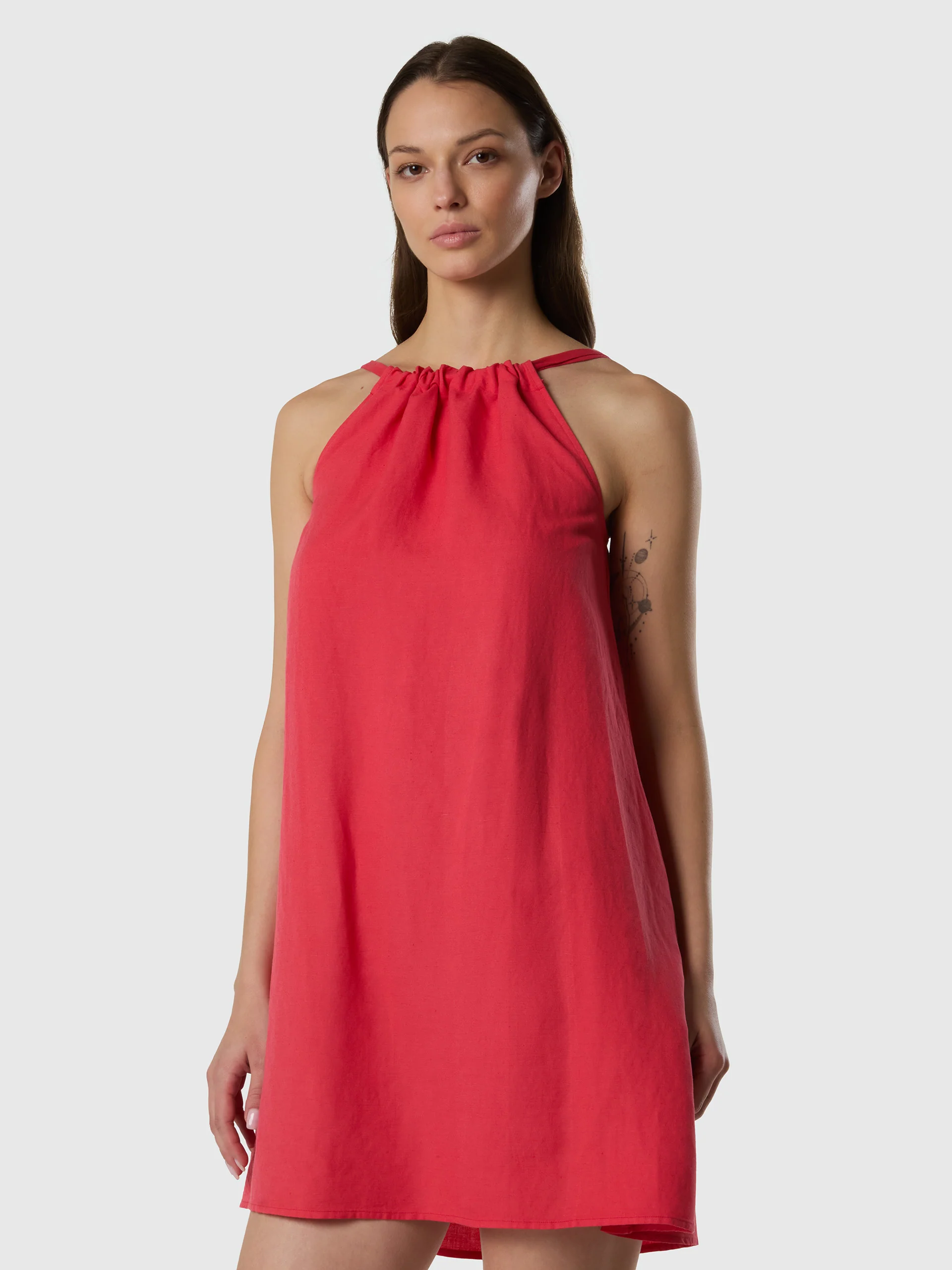 Gathered drawstring neckline dress - Image 8