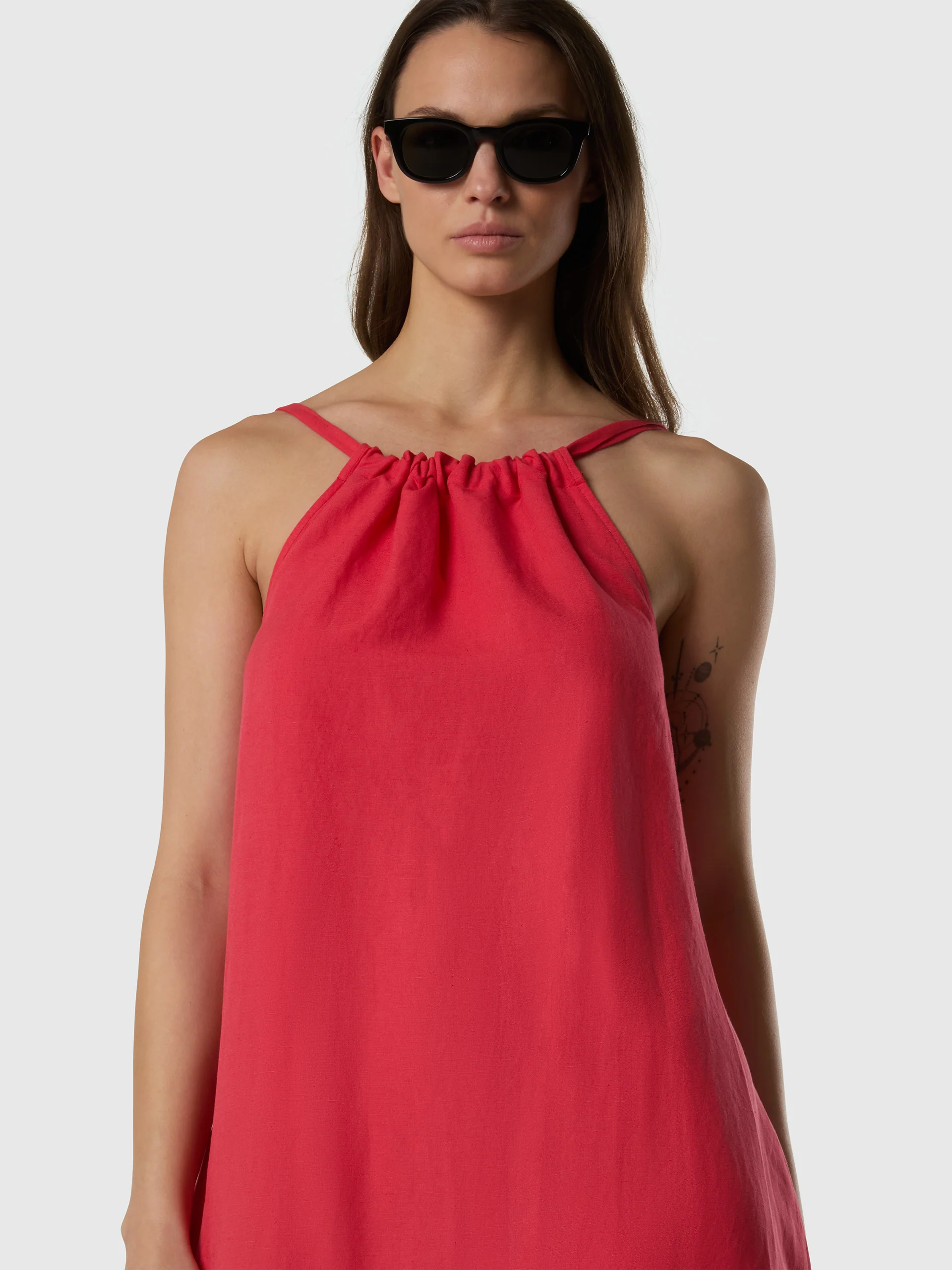 Gathered drawstring neckline dress - Image 9