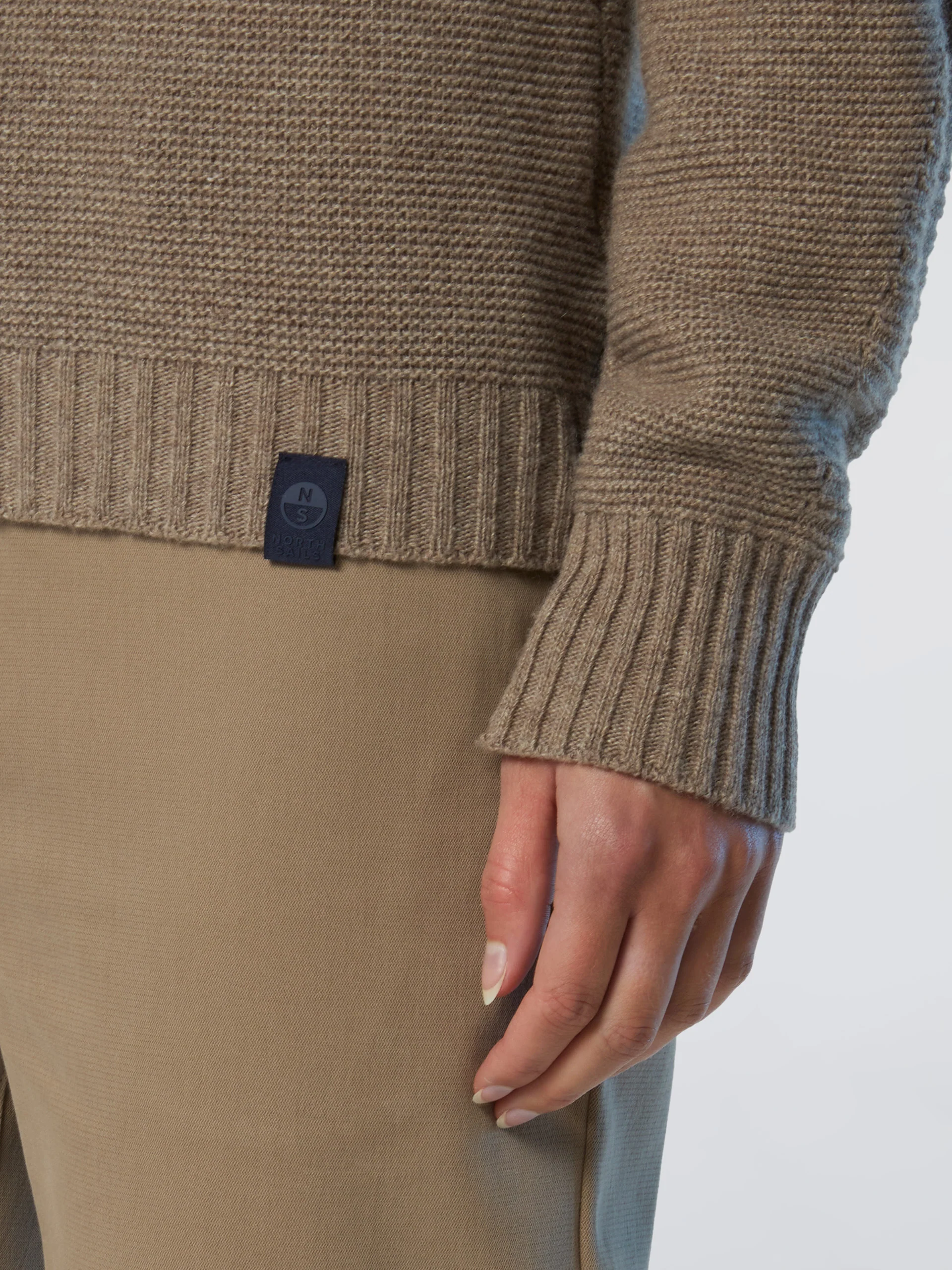 Mock-neck saddle shoulder sweater - Image 10
