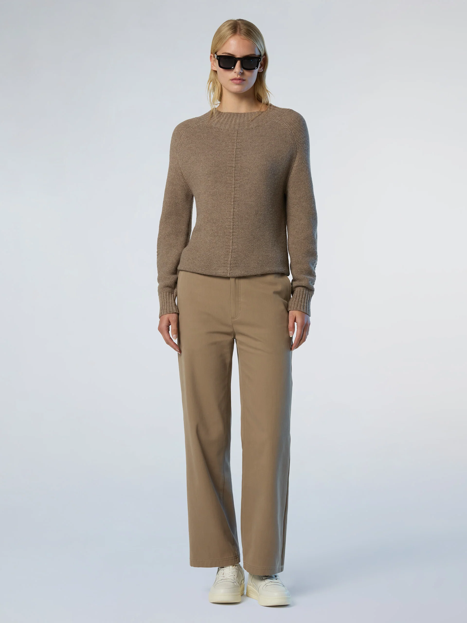 Mock-neck saddle shoulder sweater - Image 11