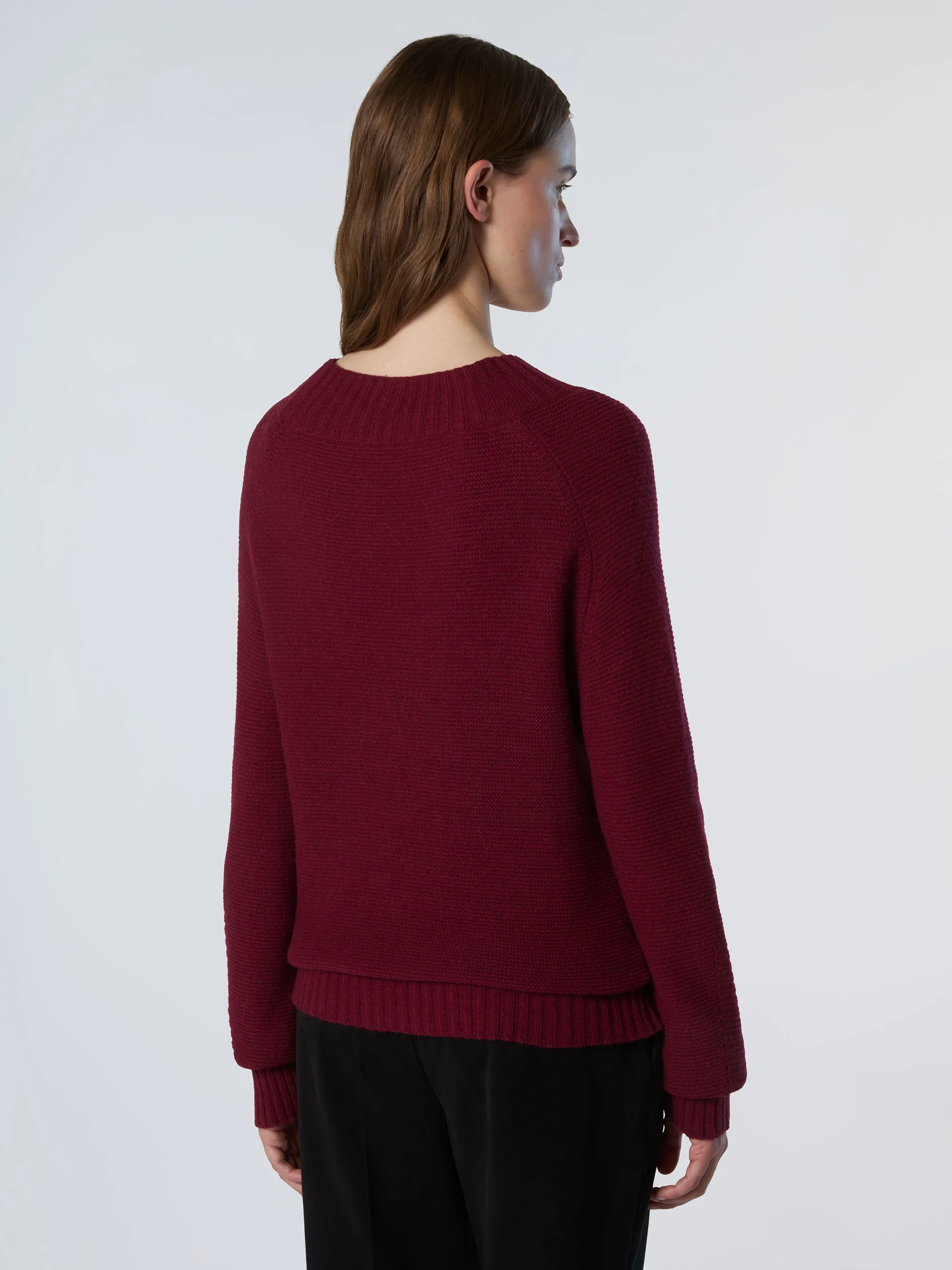 Mock-neck saddle shoulder sweater - Image 4