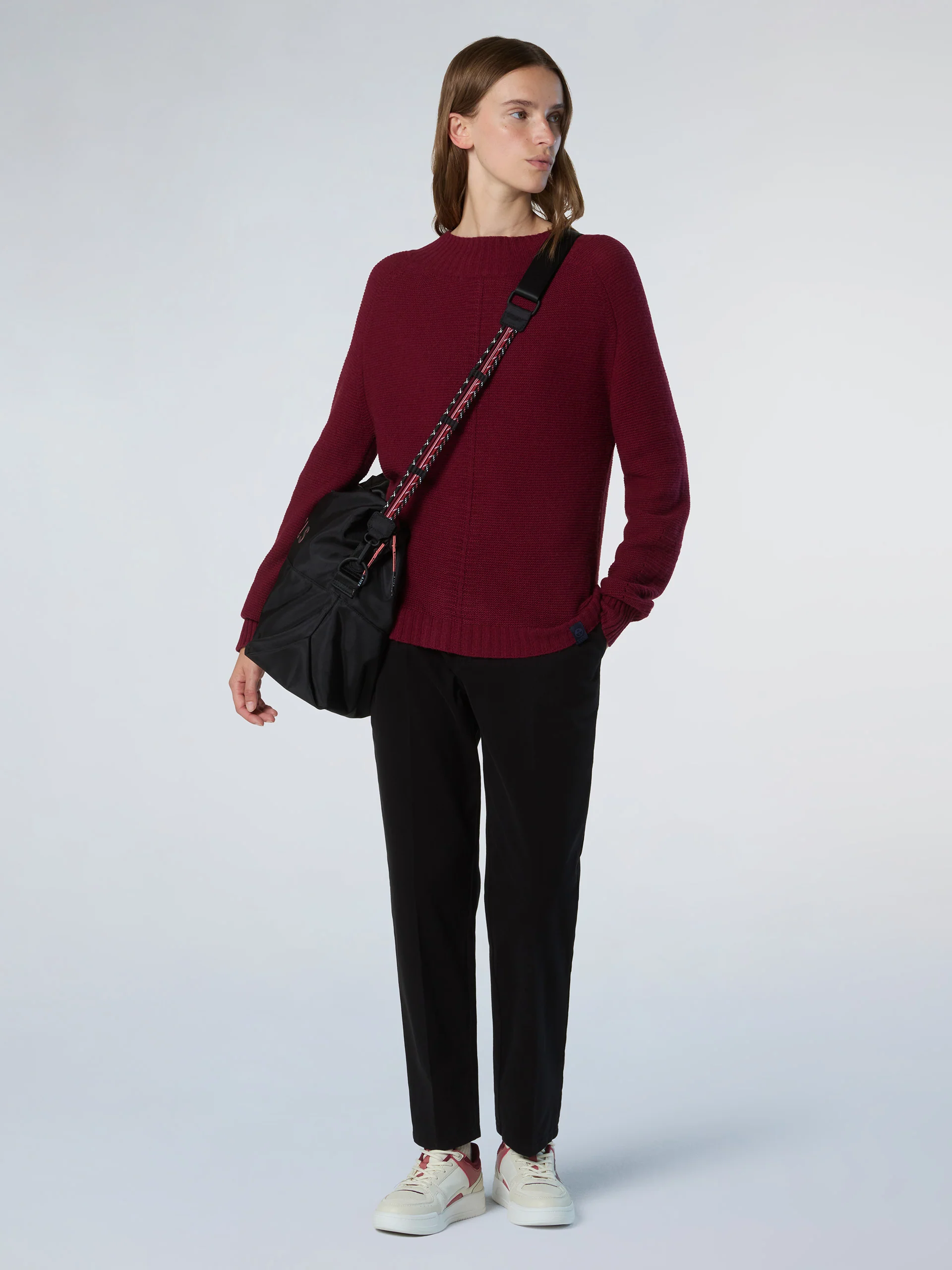 Mock-neck saddle shoulder sweater - Image 5