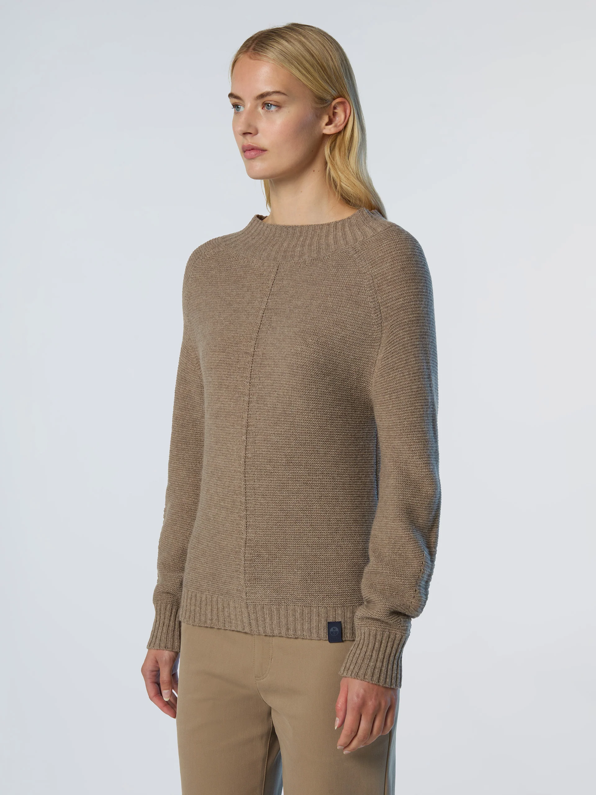 Mock-neck saddle shoulder sweater - Image 7