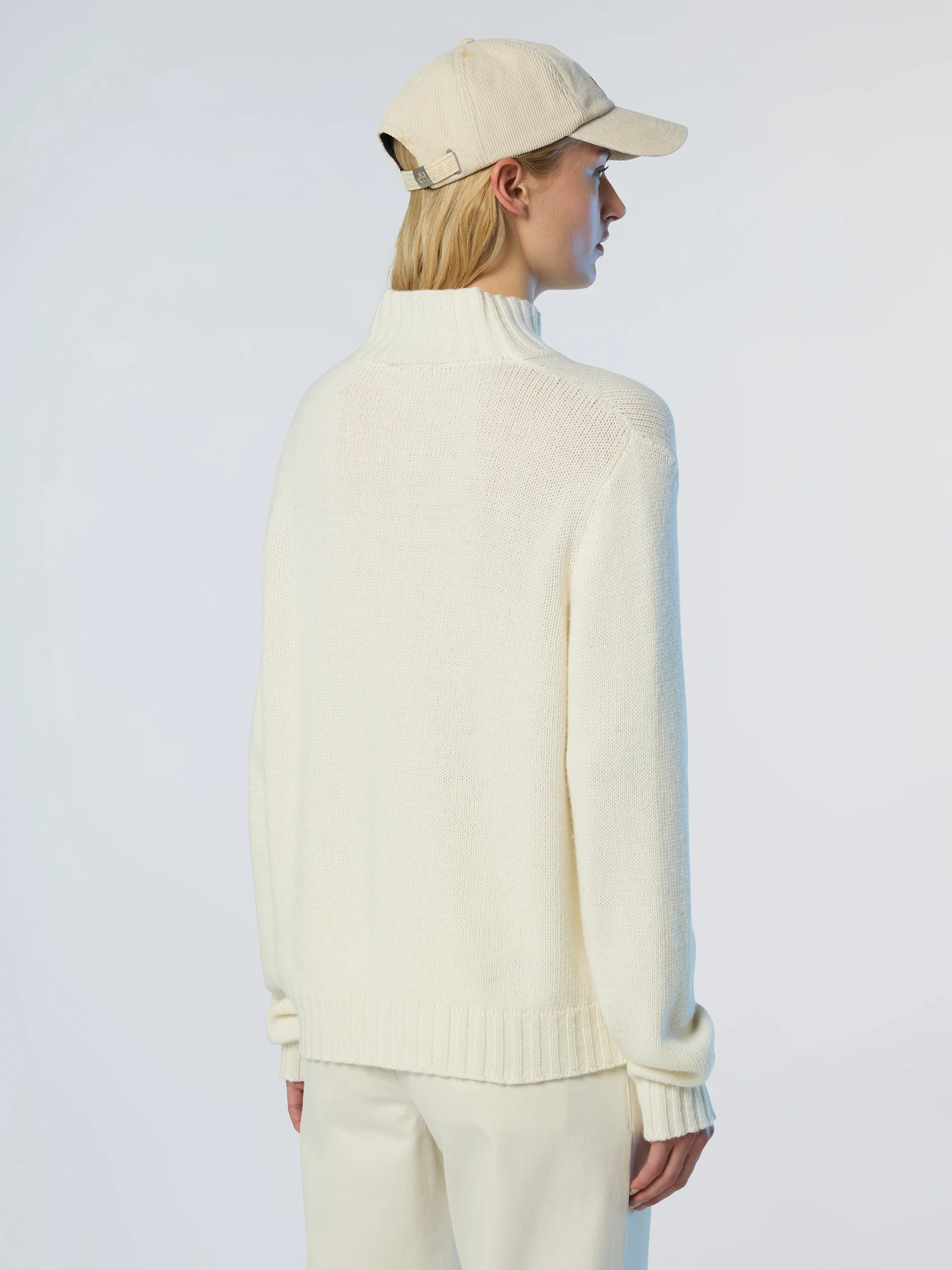 Mock-neck sweater with maxi cable - Image 4