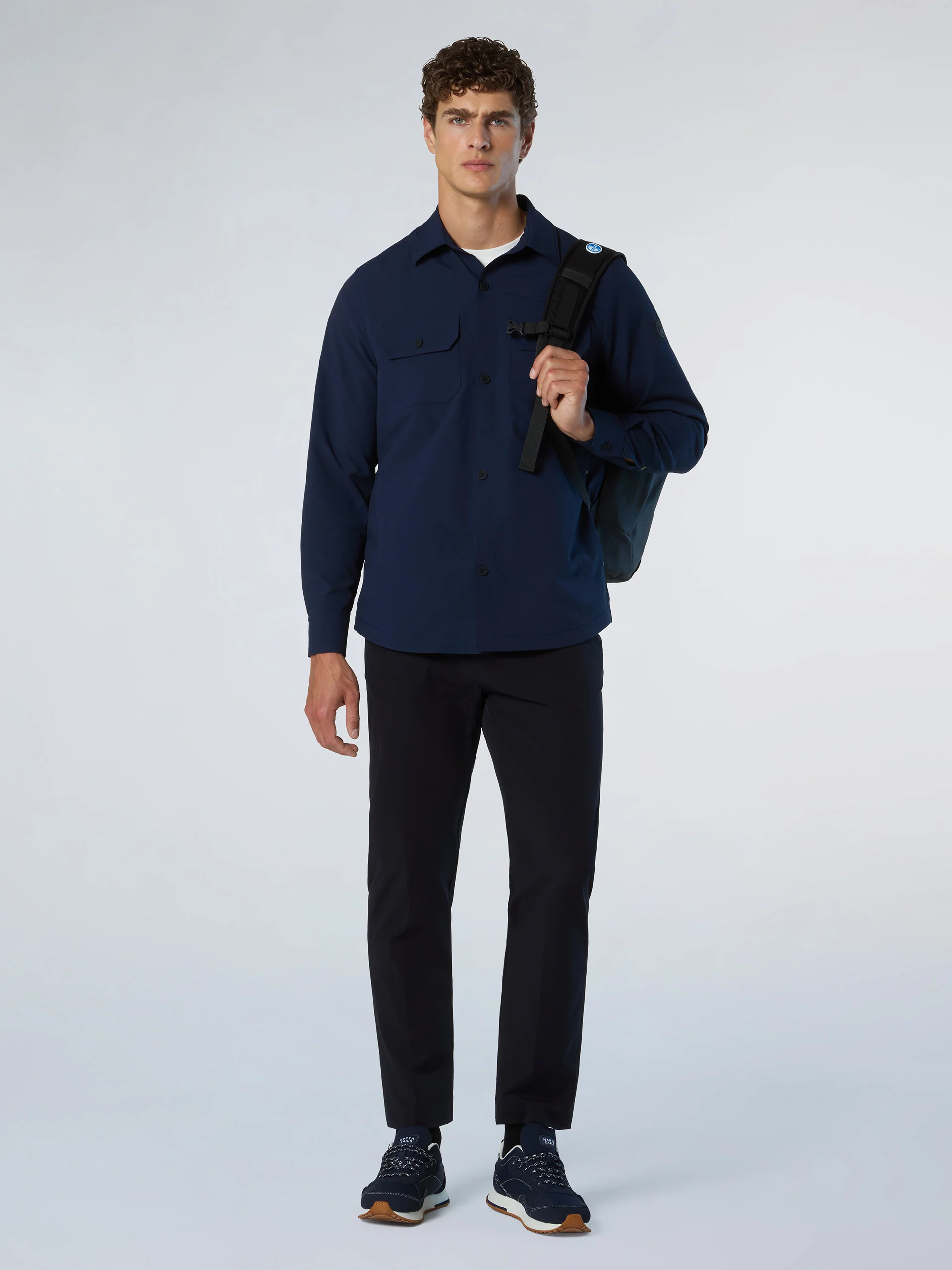 Tech piqué overshirt - Image 5