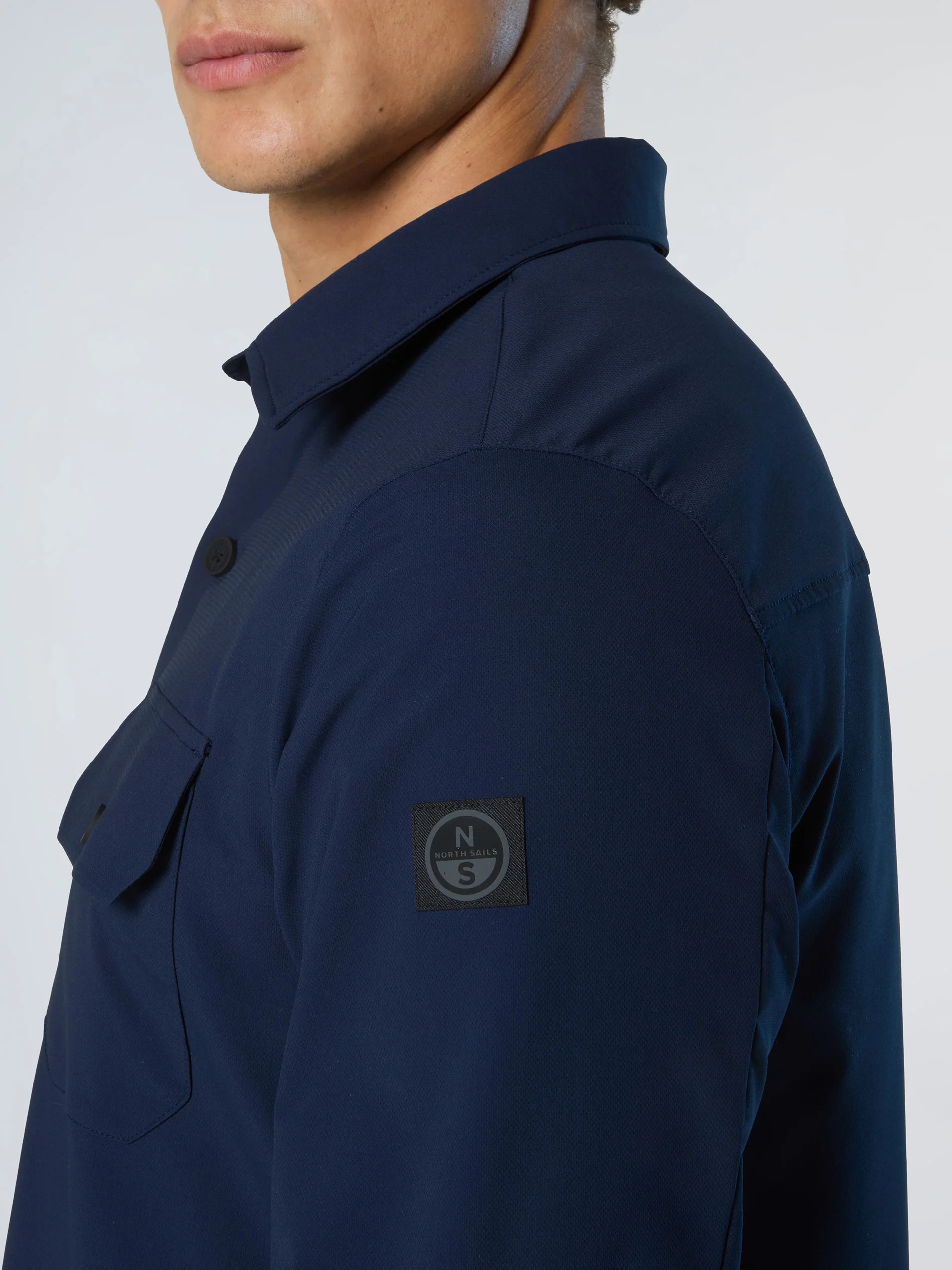 Tech piqué overshirt - Image 7