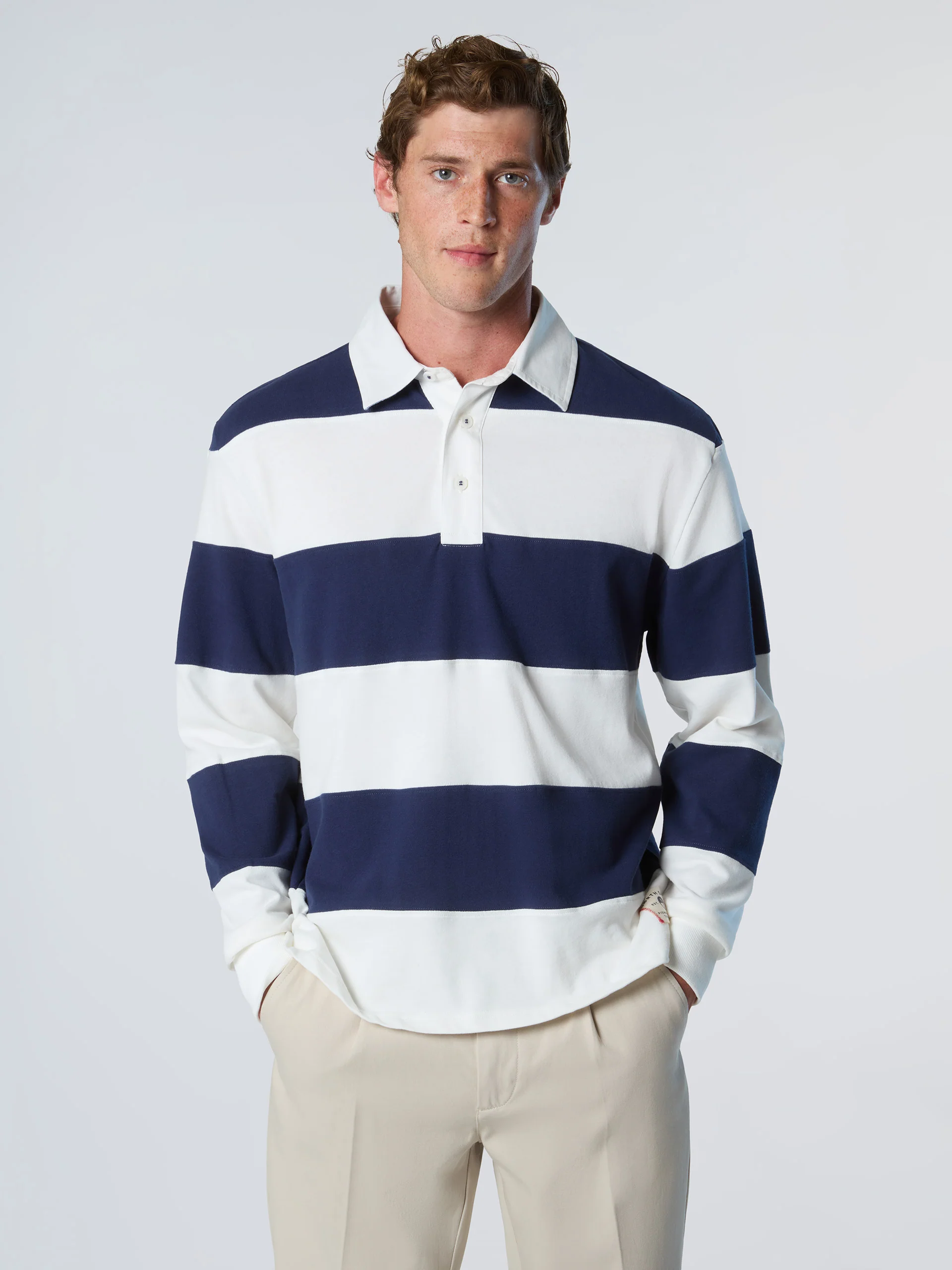Striped long-sleeved rugby top - Image 8