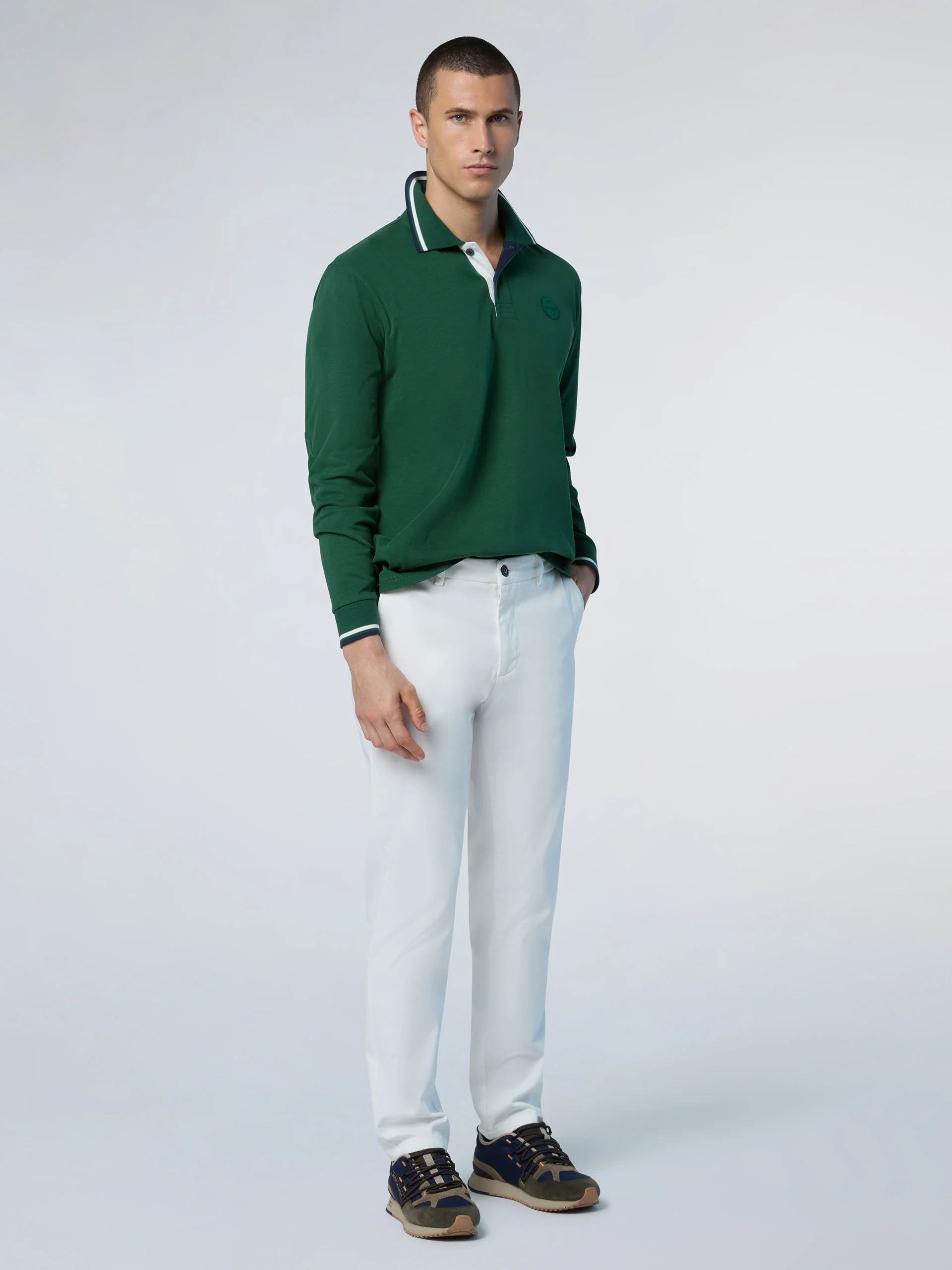 Polo shirt with elbow patches - Image 12