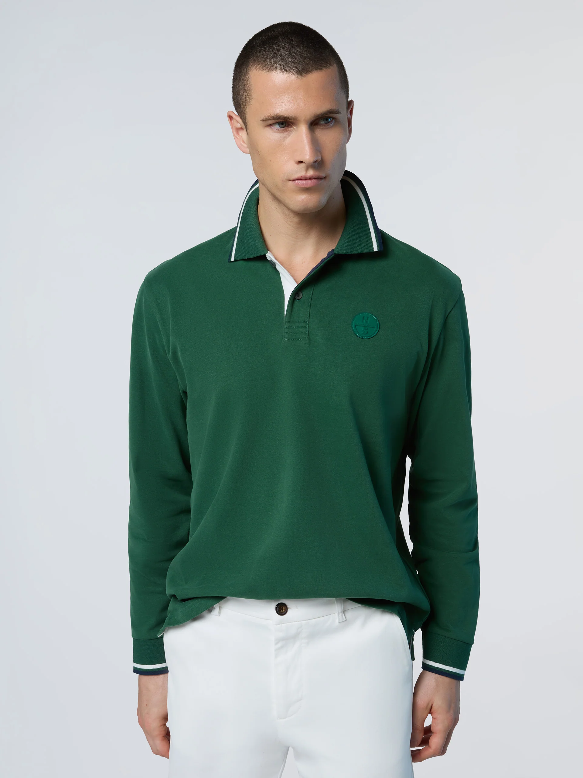 Polo shirt with elbow patches - Image 9