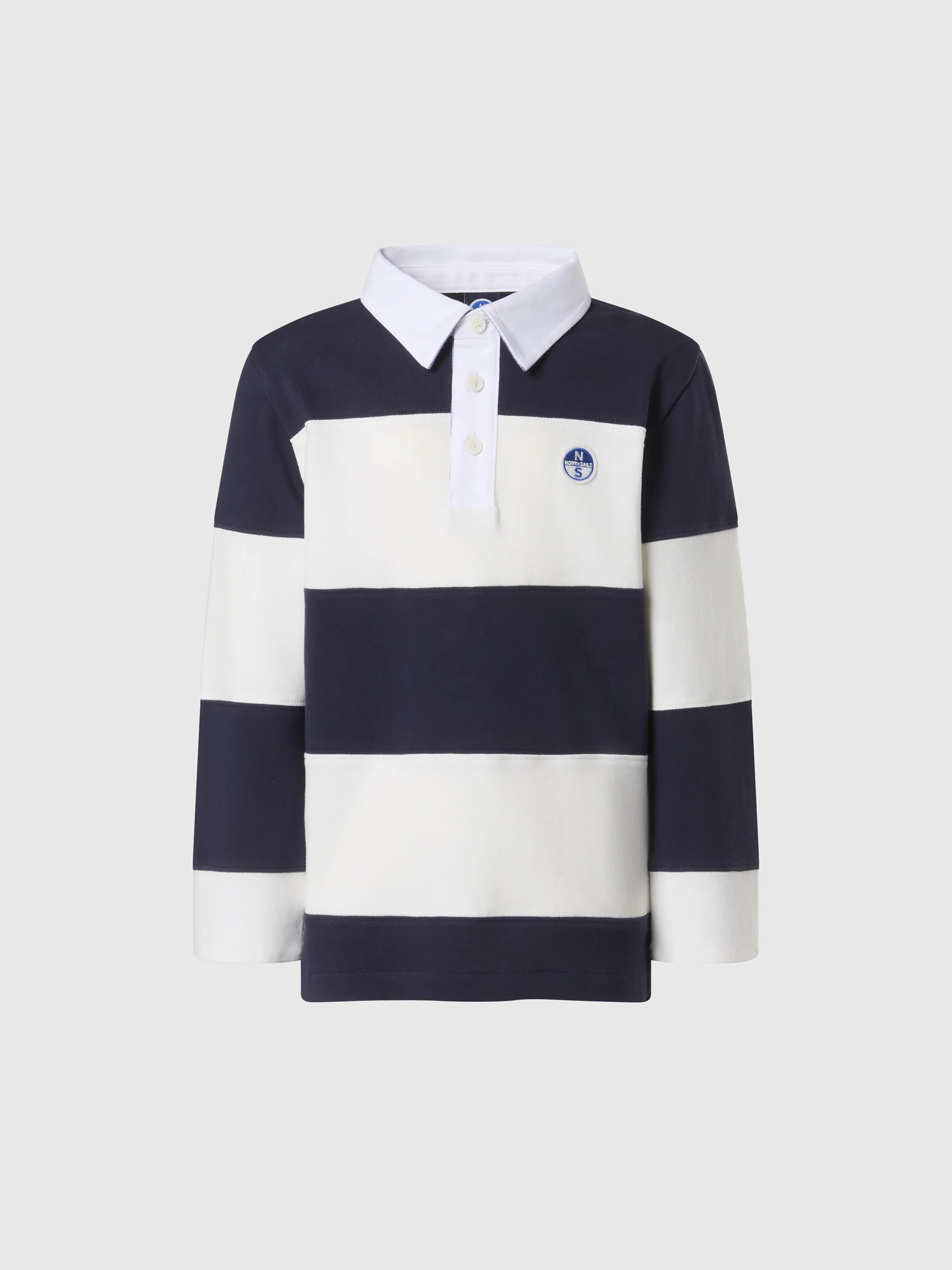 Striped long-sleeved rugby top - Image 3