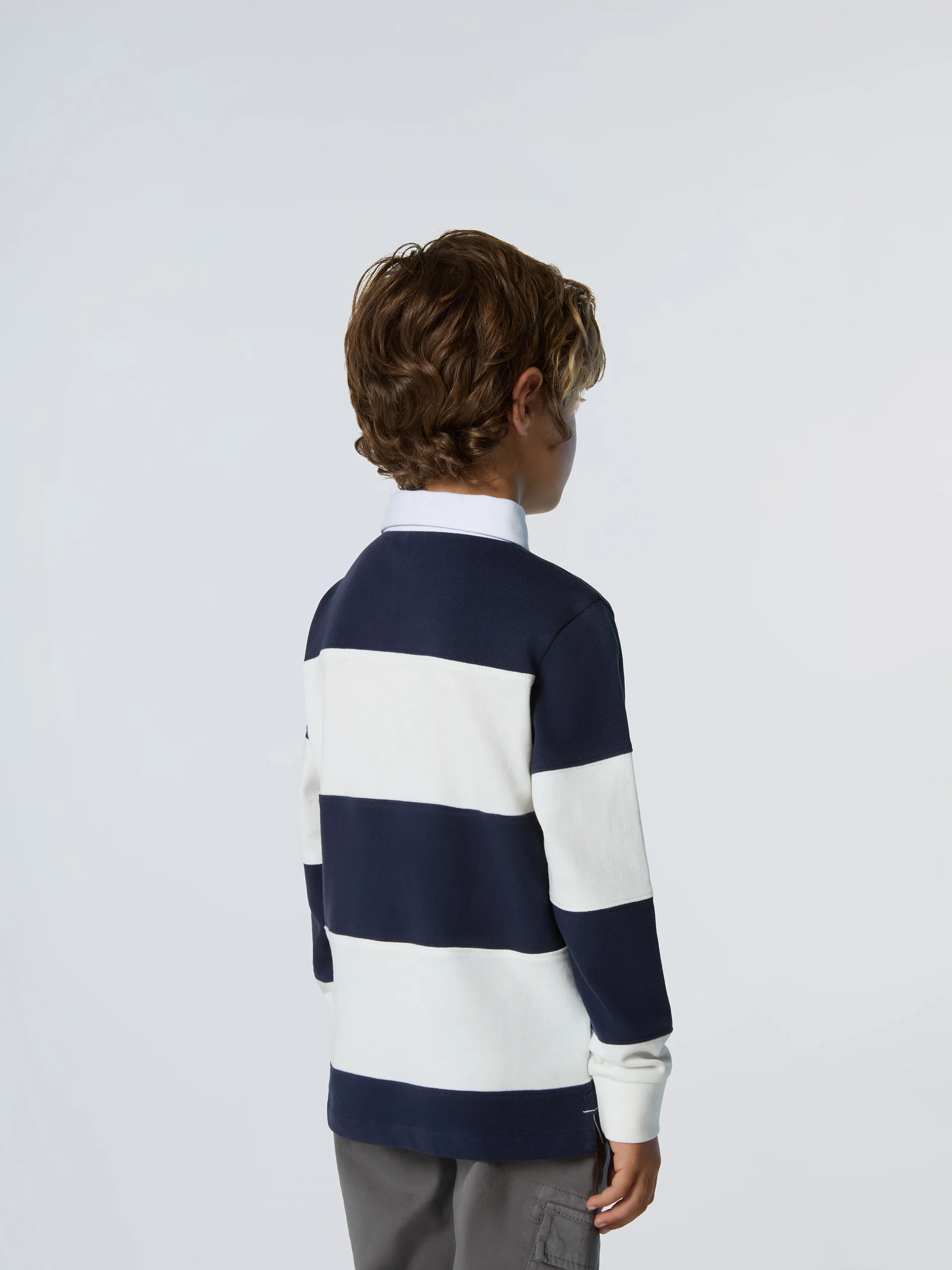 Striped long-sleeved rugby top - Image 4