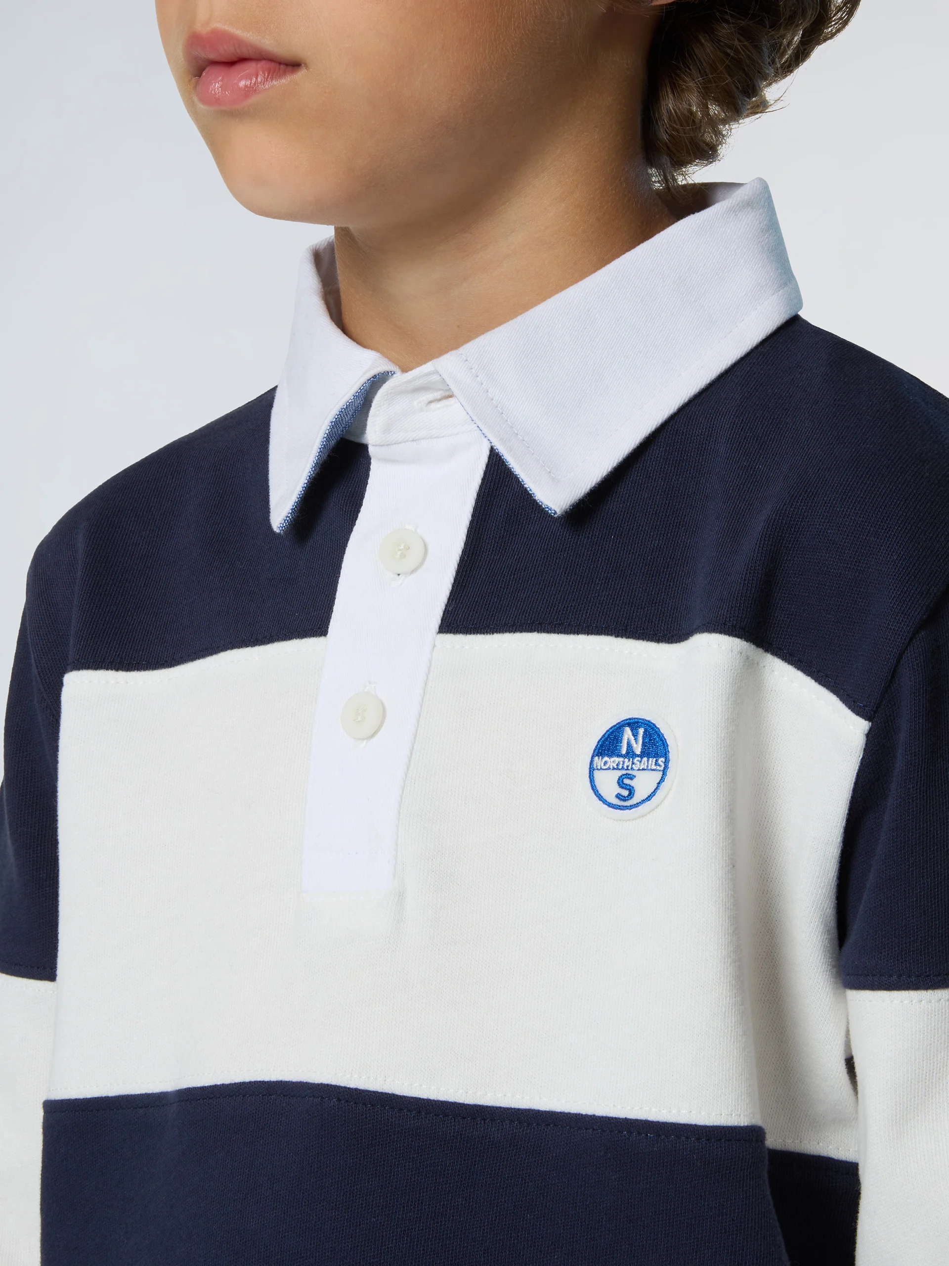 Striped long-sleeved rugby top - Image 6