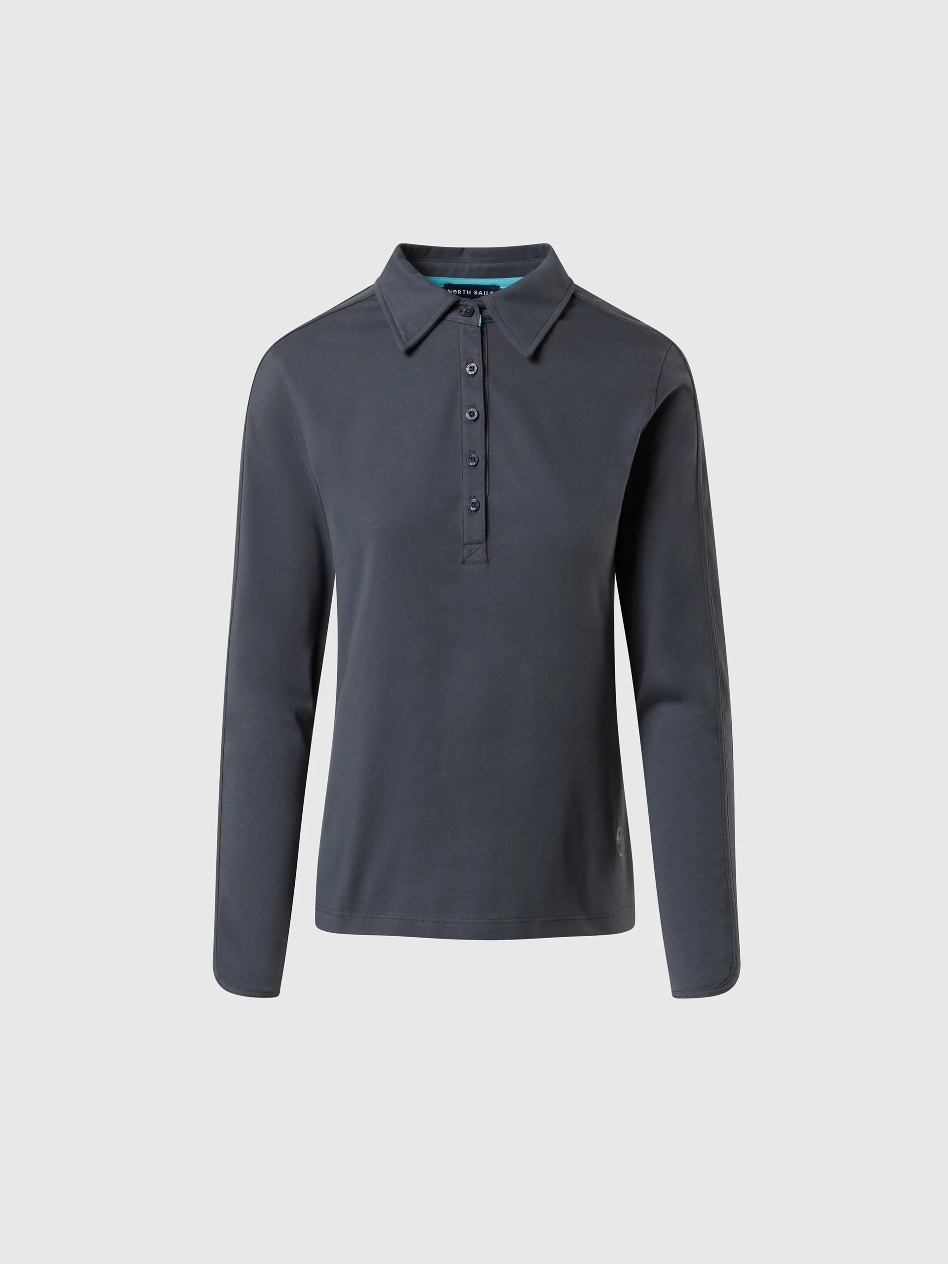 Long-sleeved peachskin polo shirt - Image 11