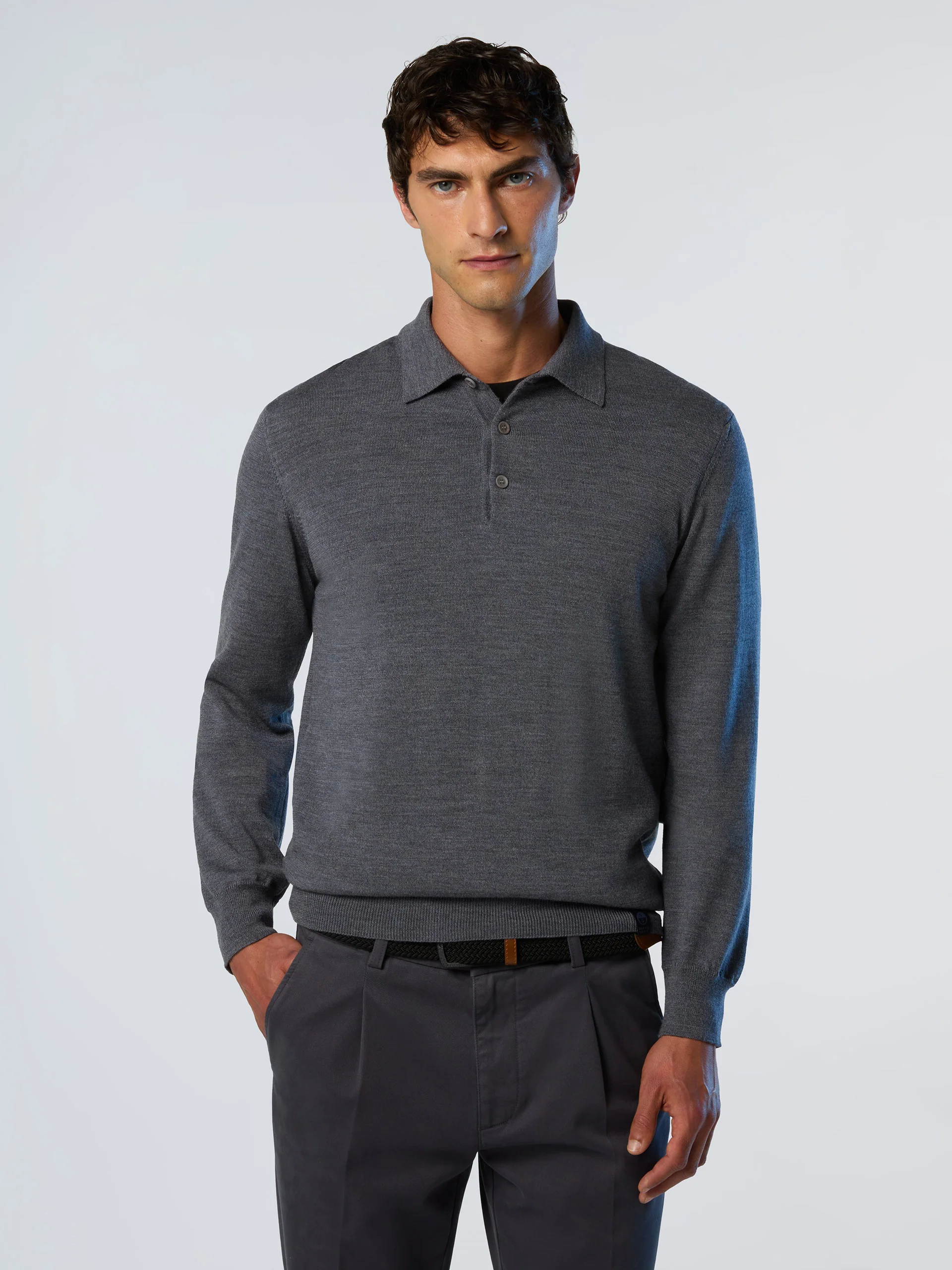 Merino wool polo sweater - Image 8