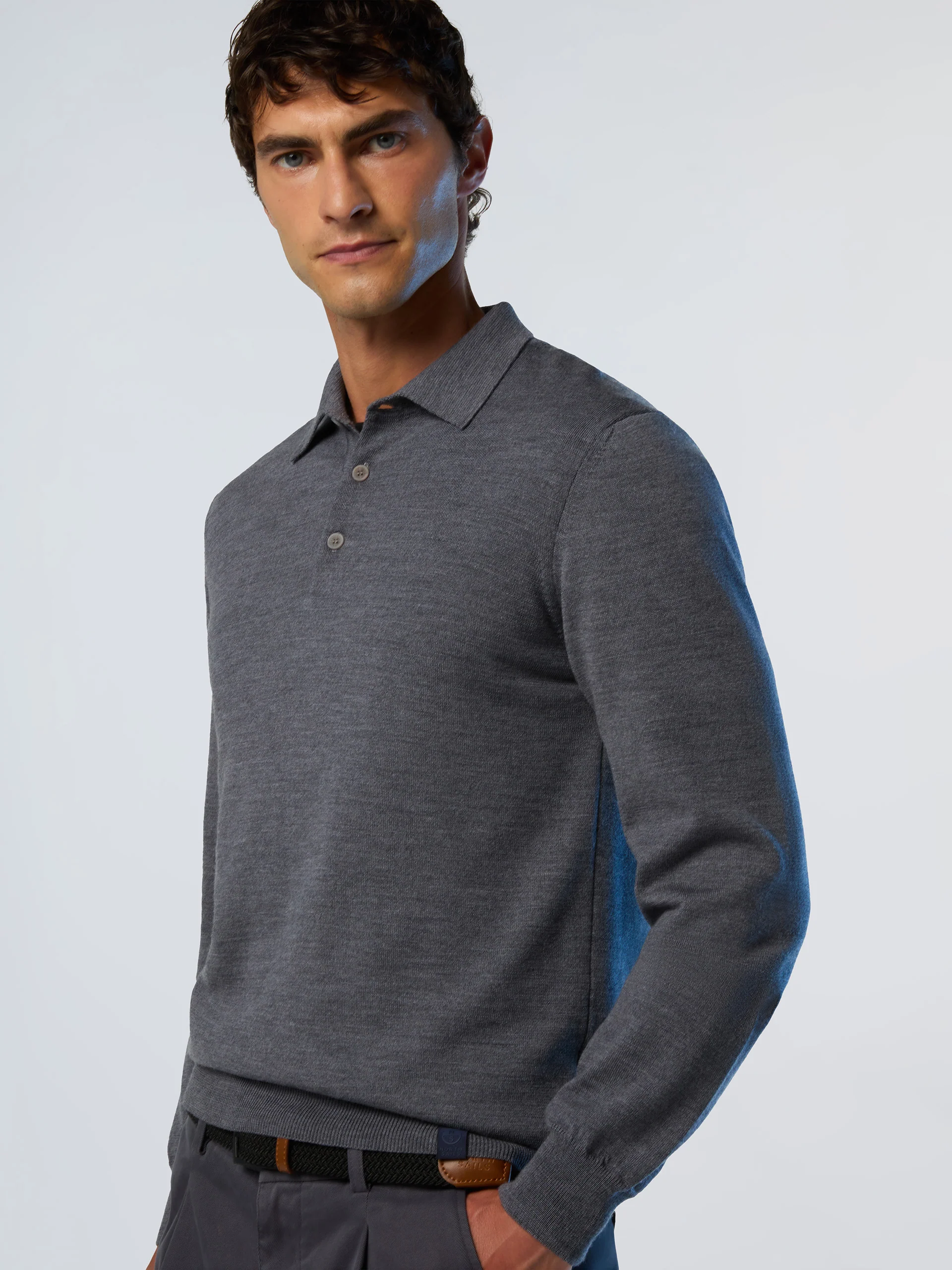 Merino wool polo sweater - Image 9