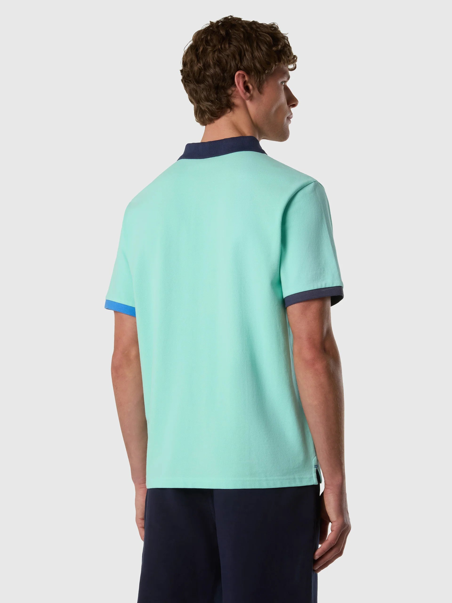 Polo shirt with mismatch cuffs - Image 11