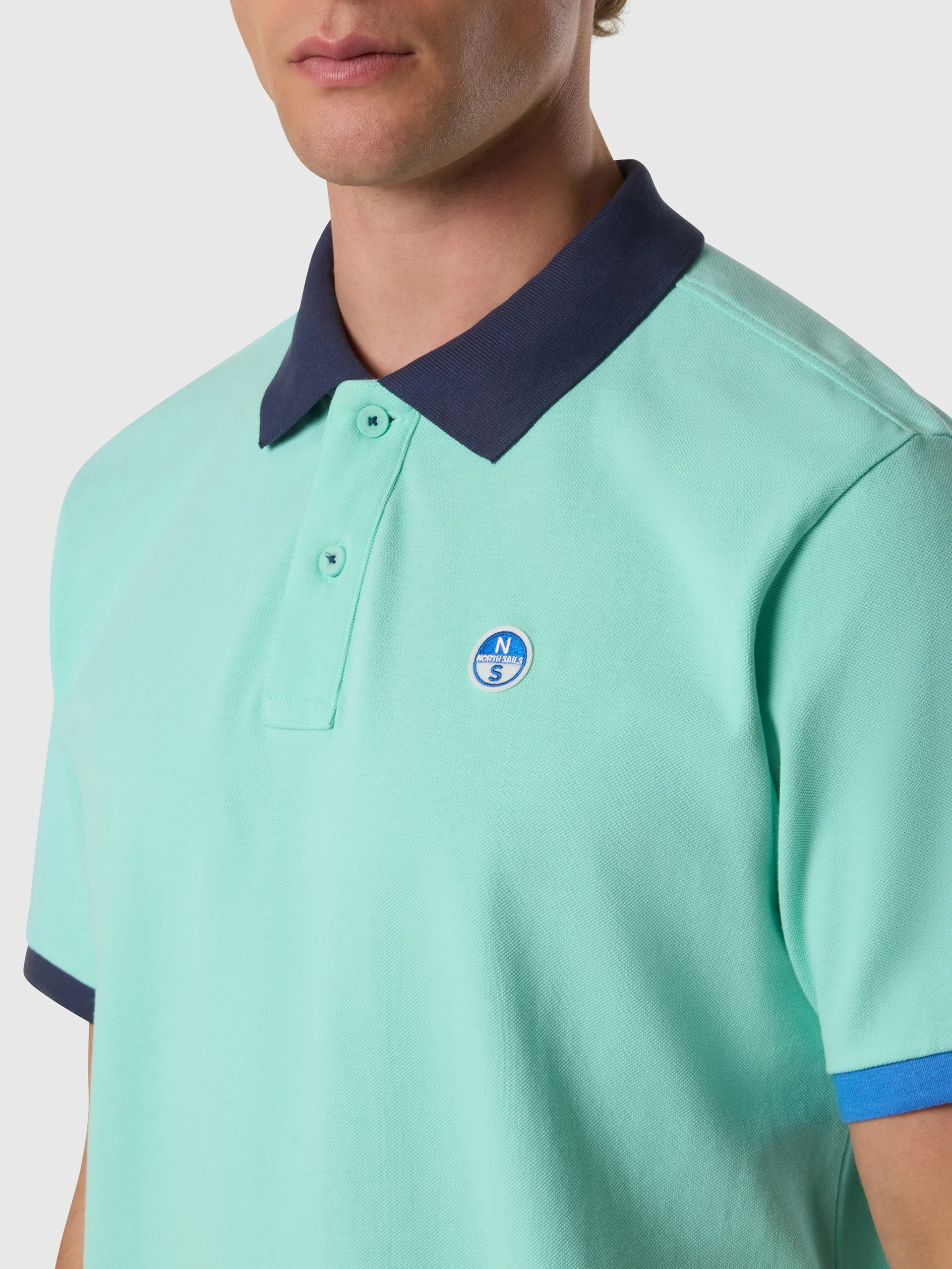 Polo shirt with mismatch cuffs - Image 13