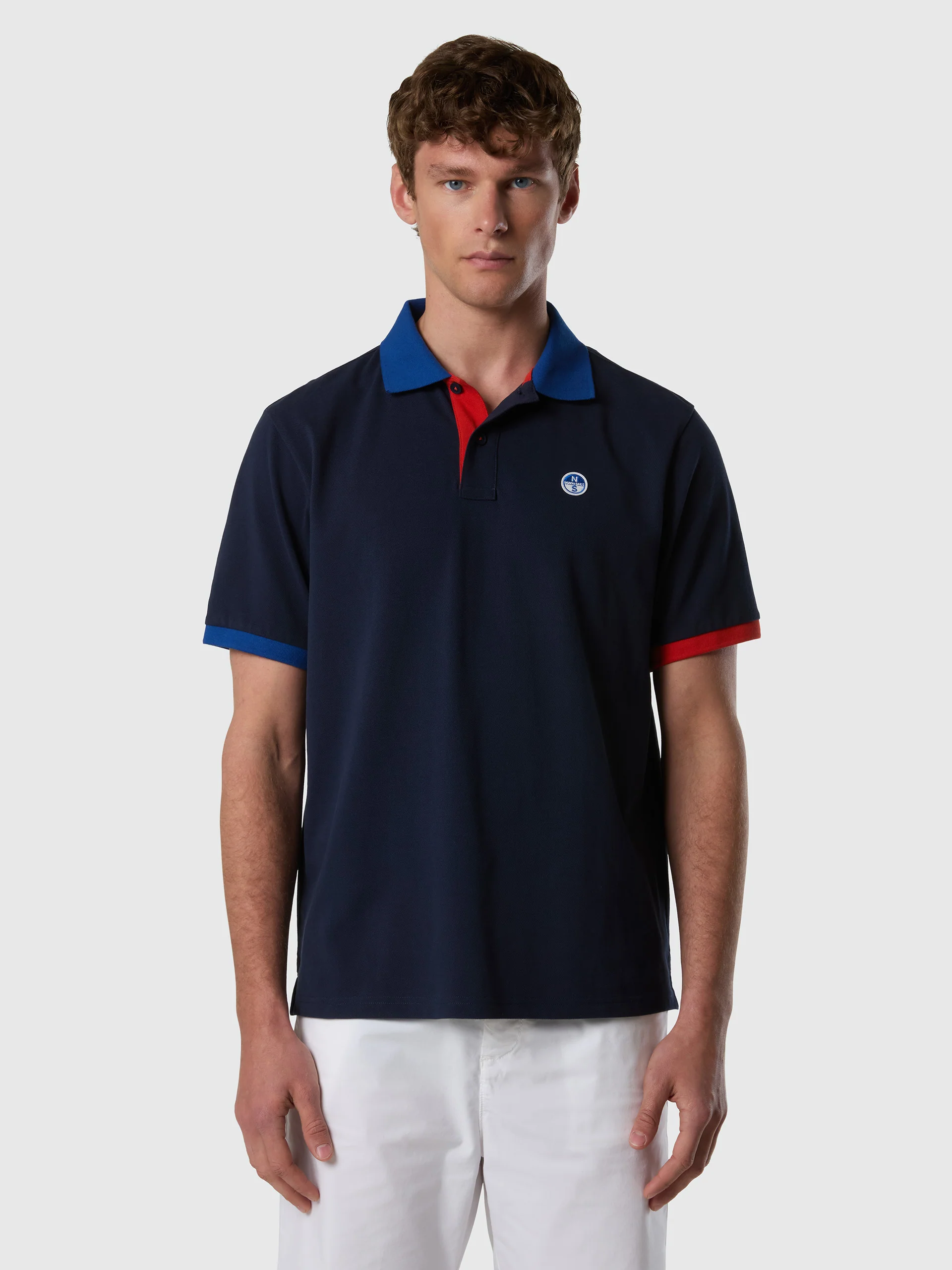 Polo shirt with mismatch cuffs - Image 29