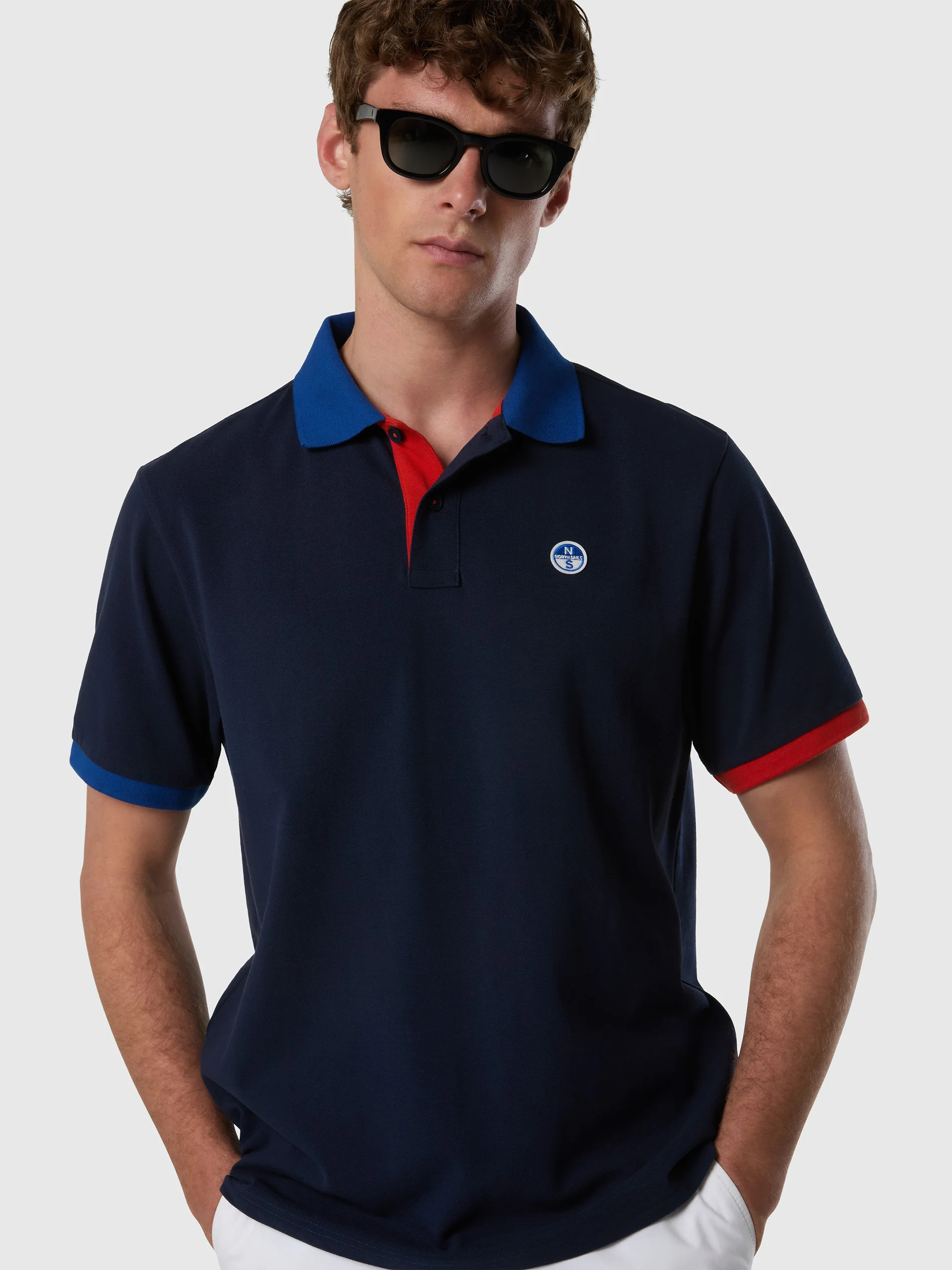Polo shirt with mismatch cuffs - Image 30