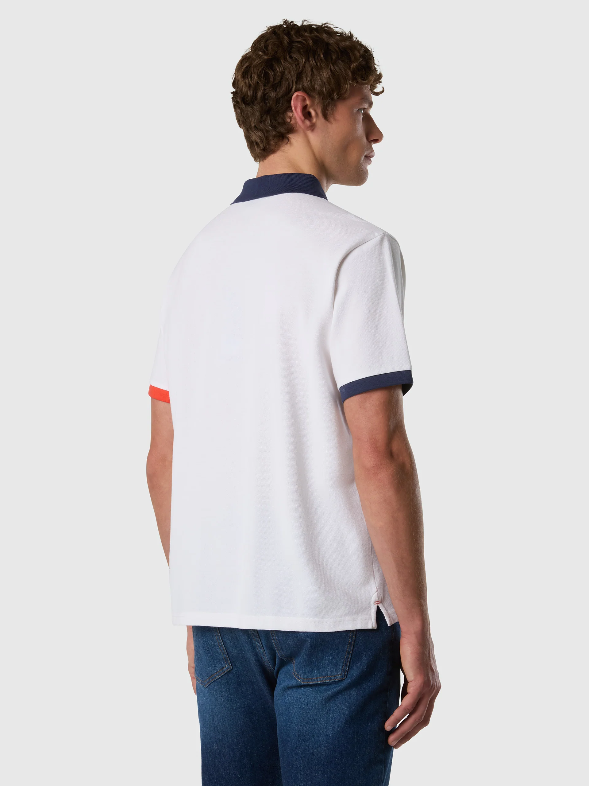 Polo shirt with mismatch cuffs - Image 4