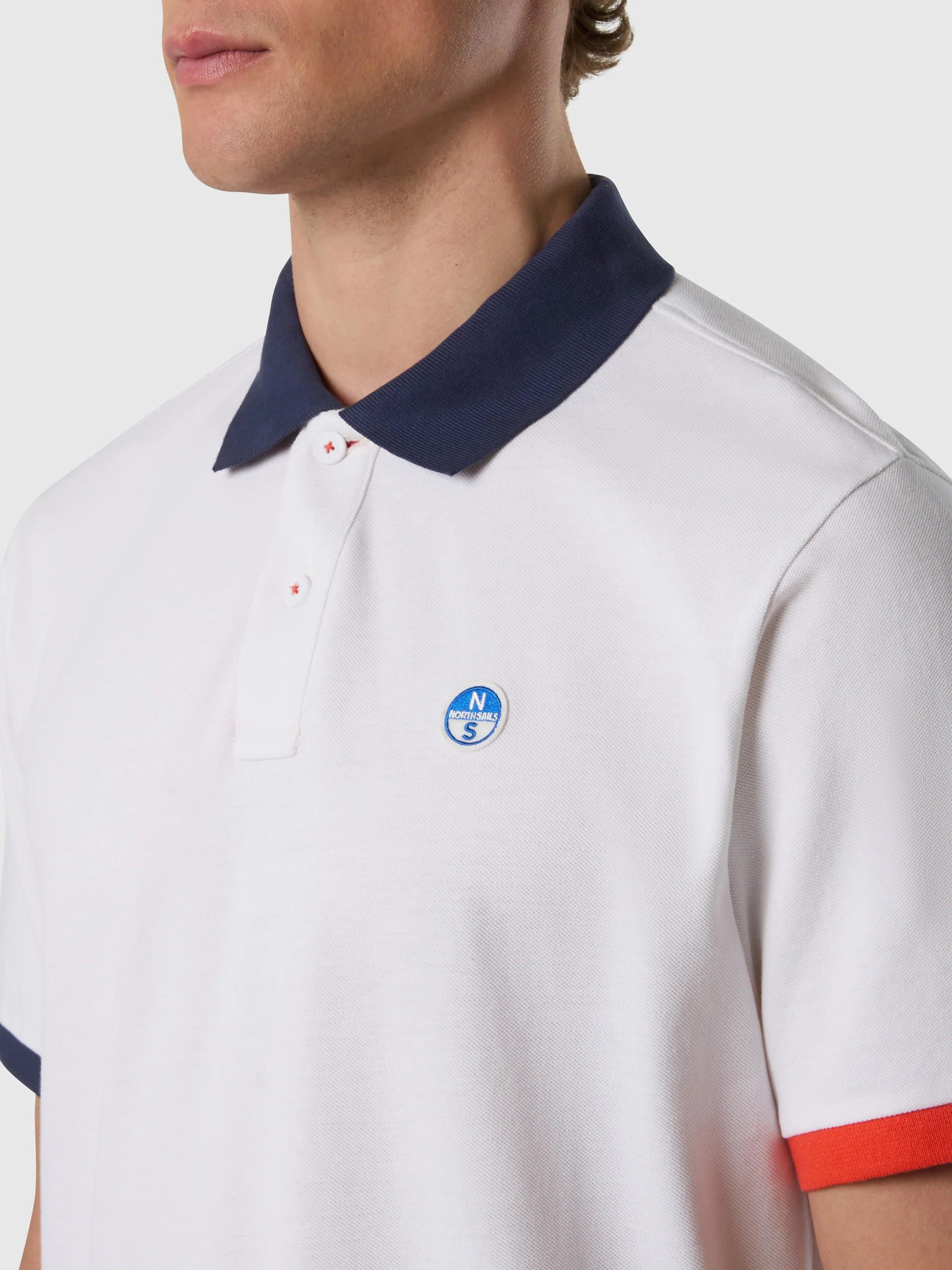 Polo shirt with mismatch cuffs - Image 6