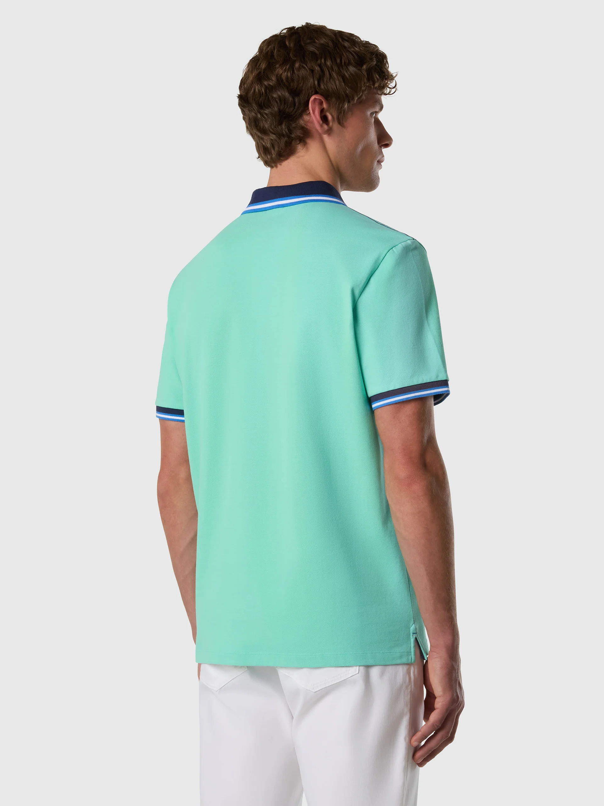Polo shirt with striped trims - Image 18
