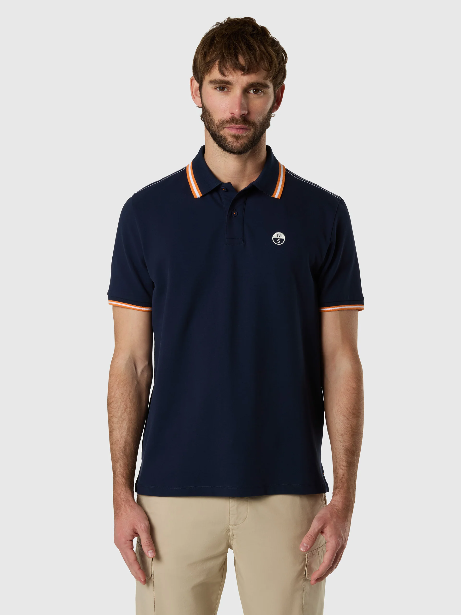 Polo shirt with striped trims - Image 22