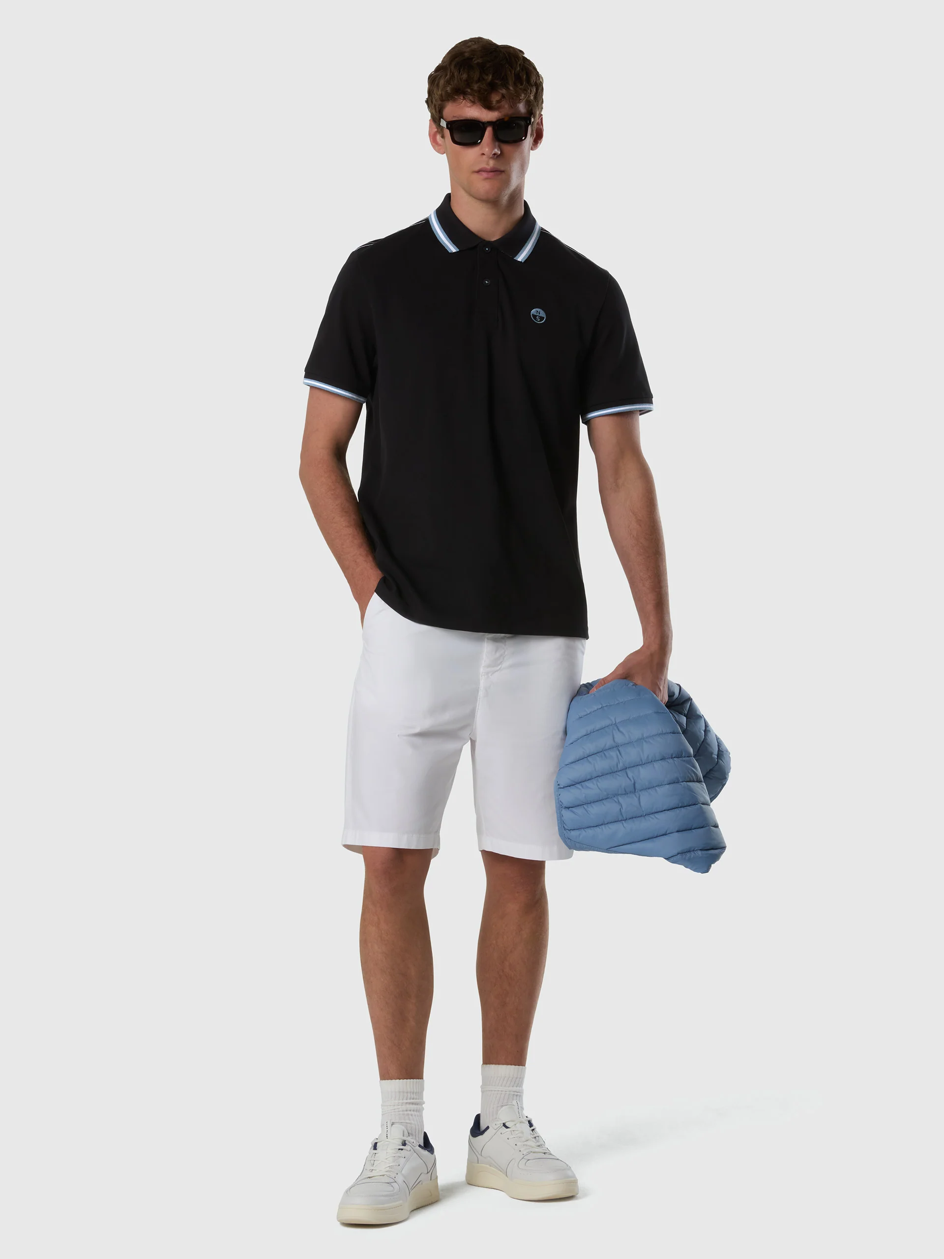 Polo shirt with striped trims - Image 33