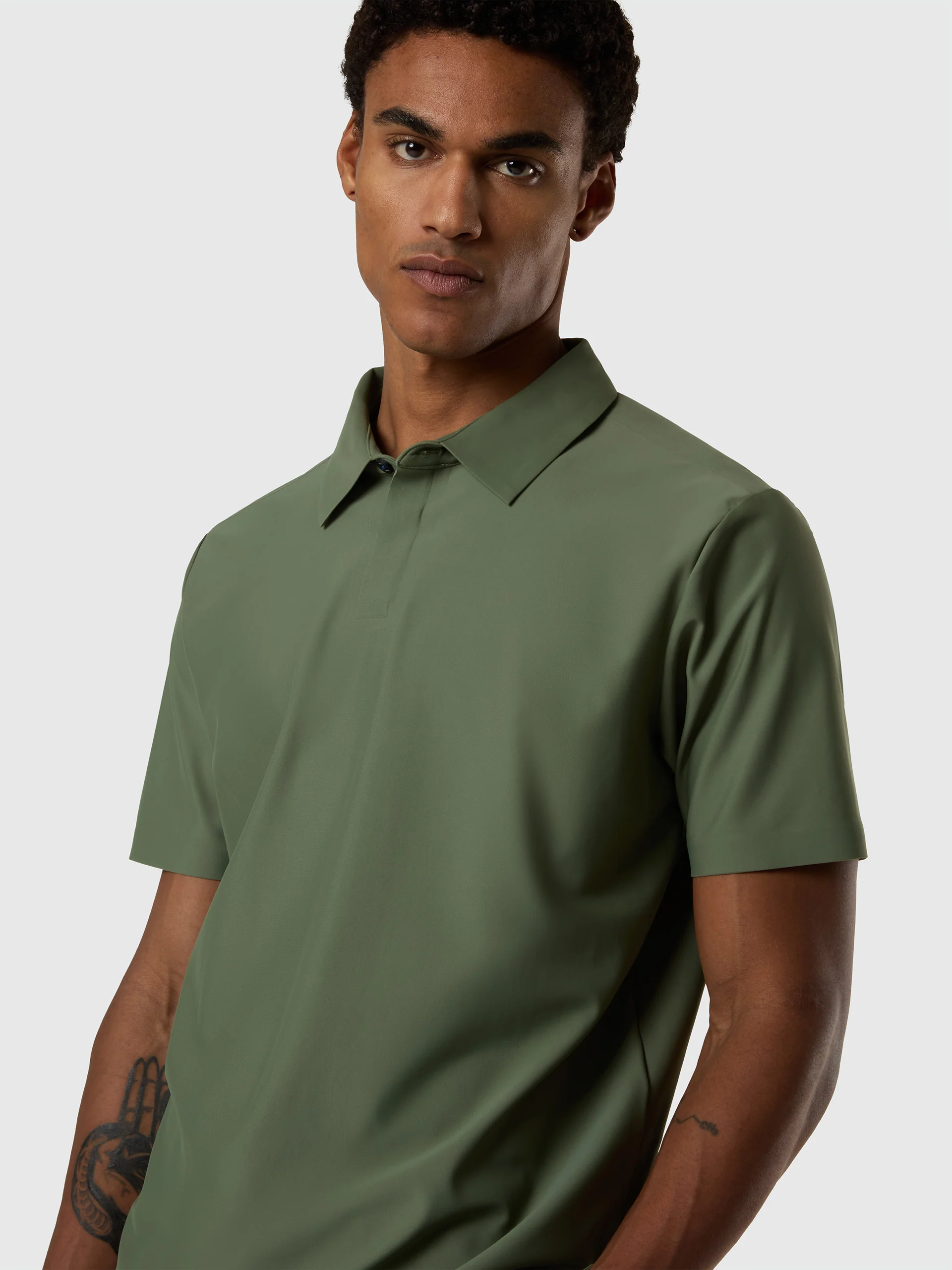 Stretch nylon polo shirt - Image 2