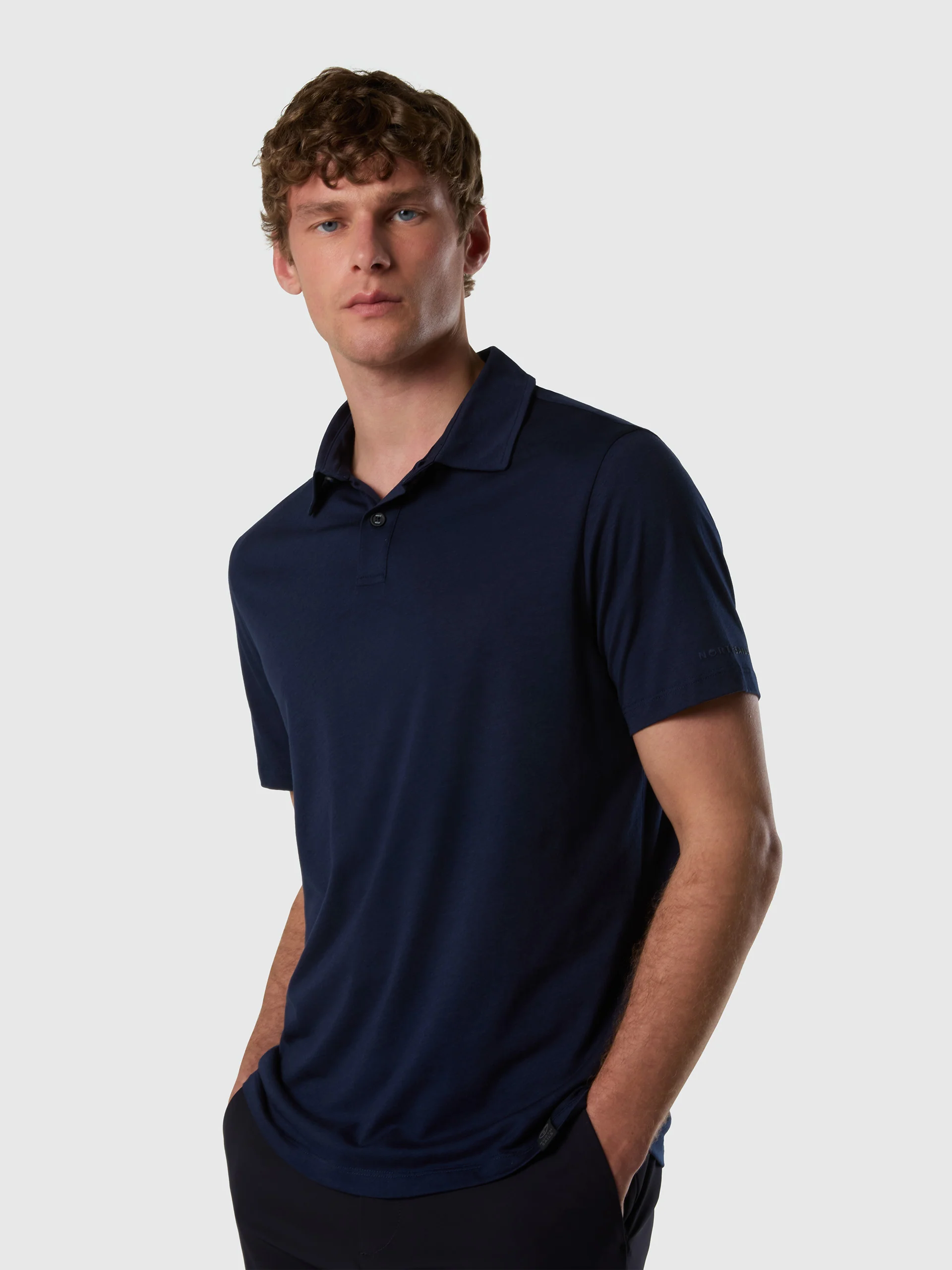 TENCEL™ jersey polo shirt - Image 2