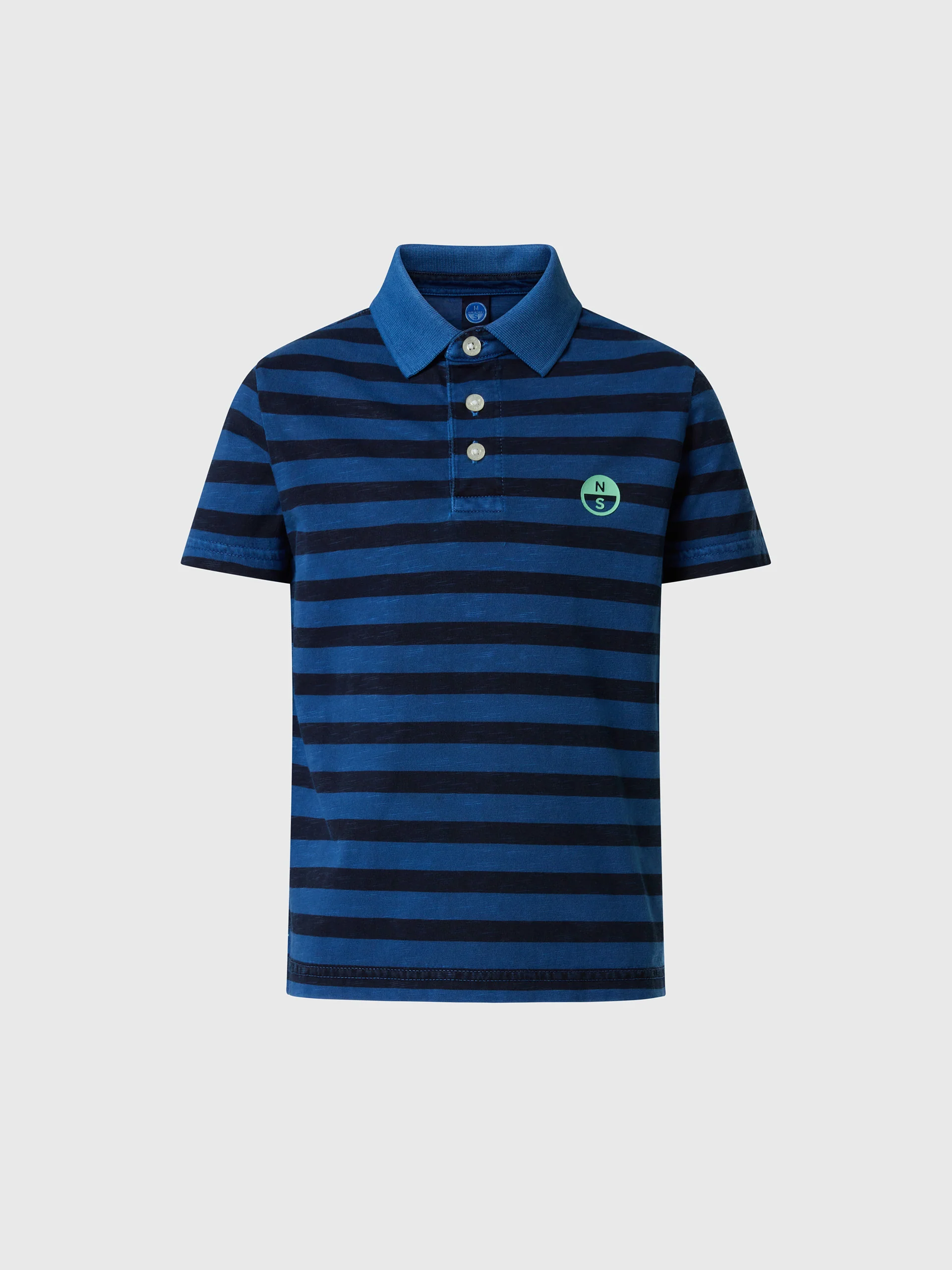 Striped slub jersey polo shirt - Image 10