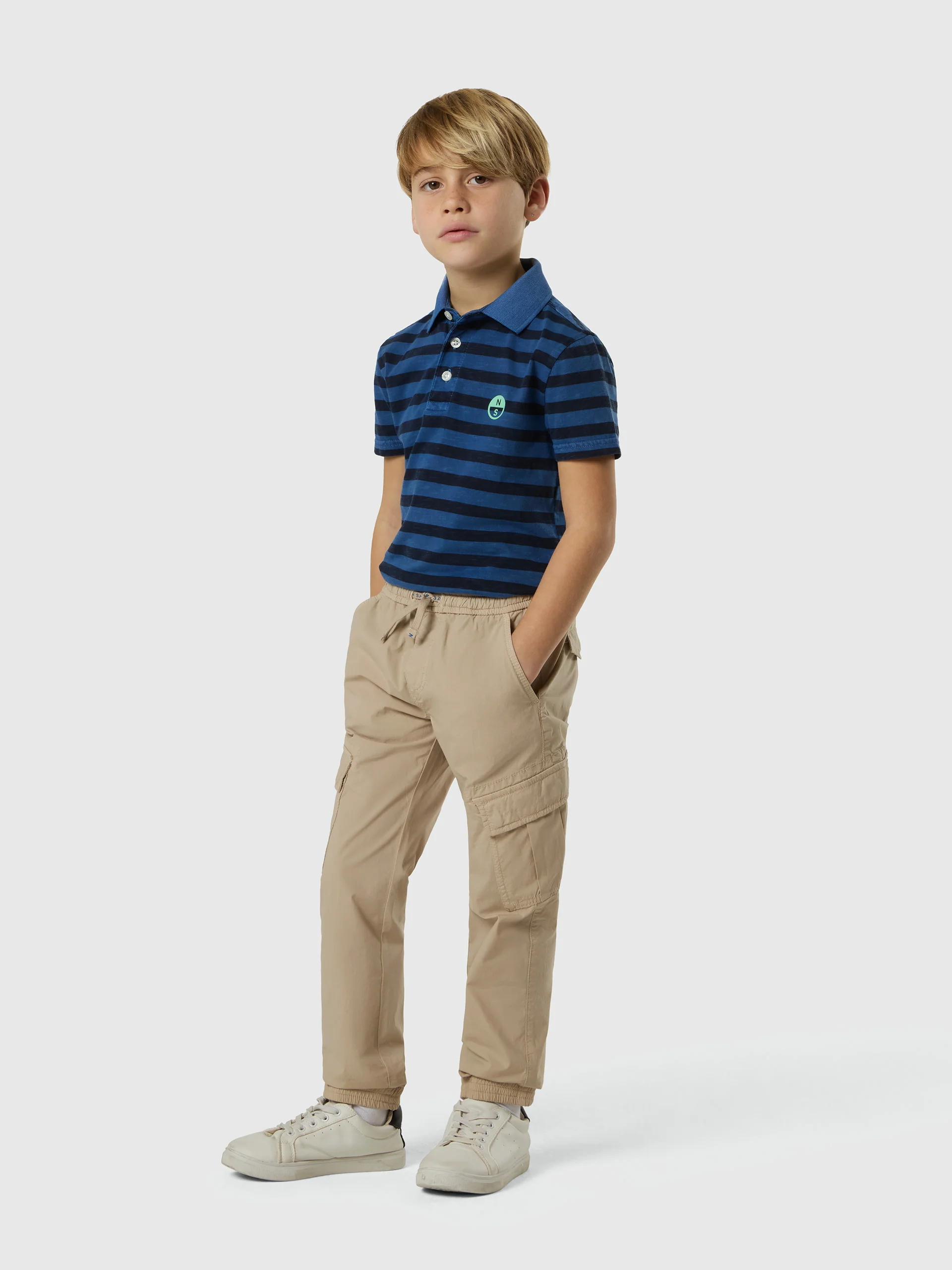 Striped slub jersey polo shirt - Image 12