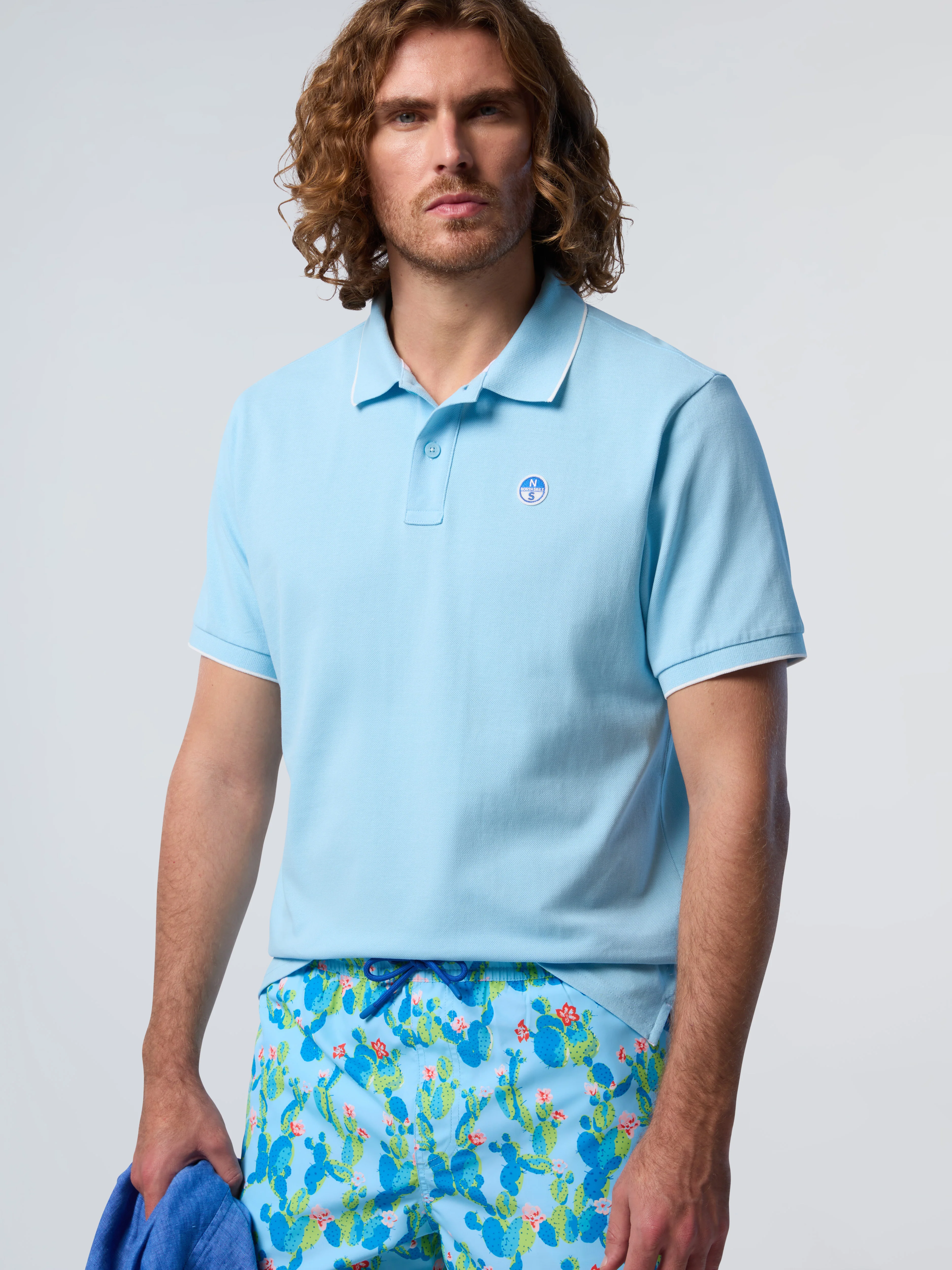 Polo shirt with contrast trims - Image 42