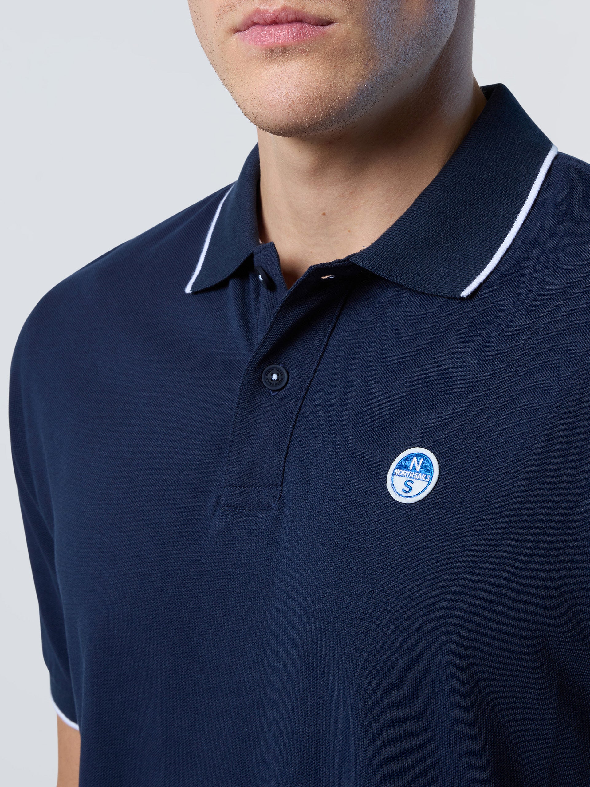 Polo shirt with collar print - Image 25