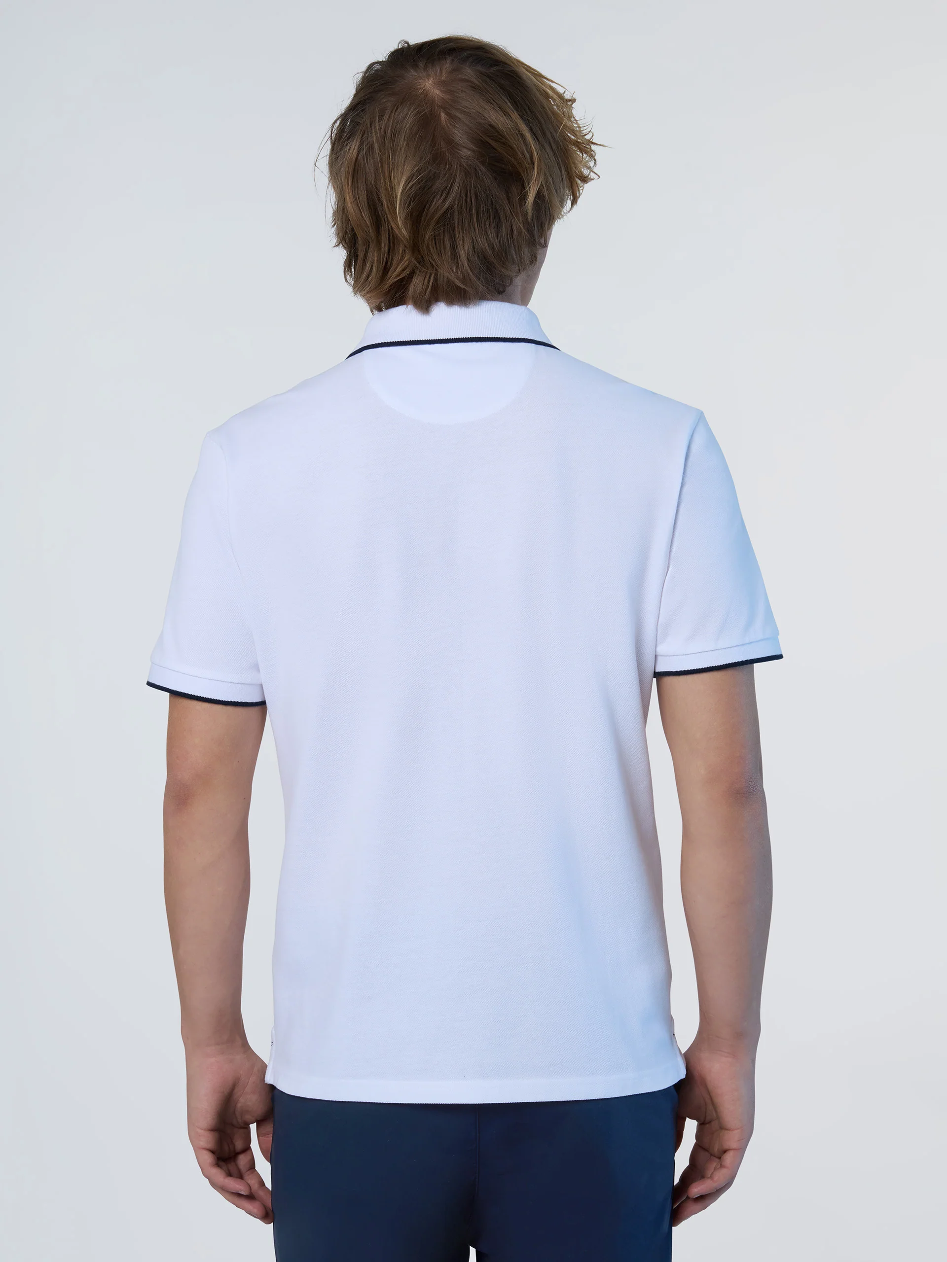 Polo shirt with collar print - Image 3