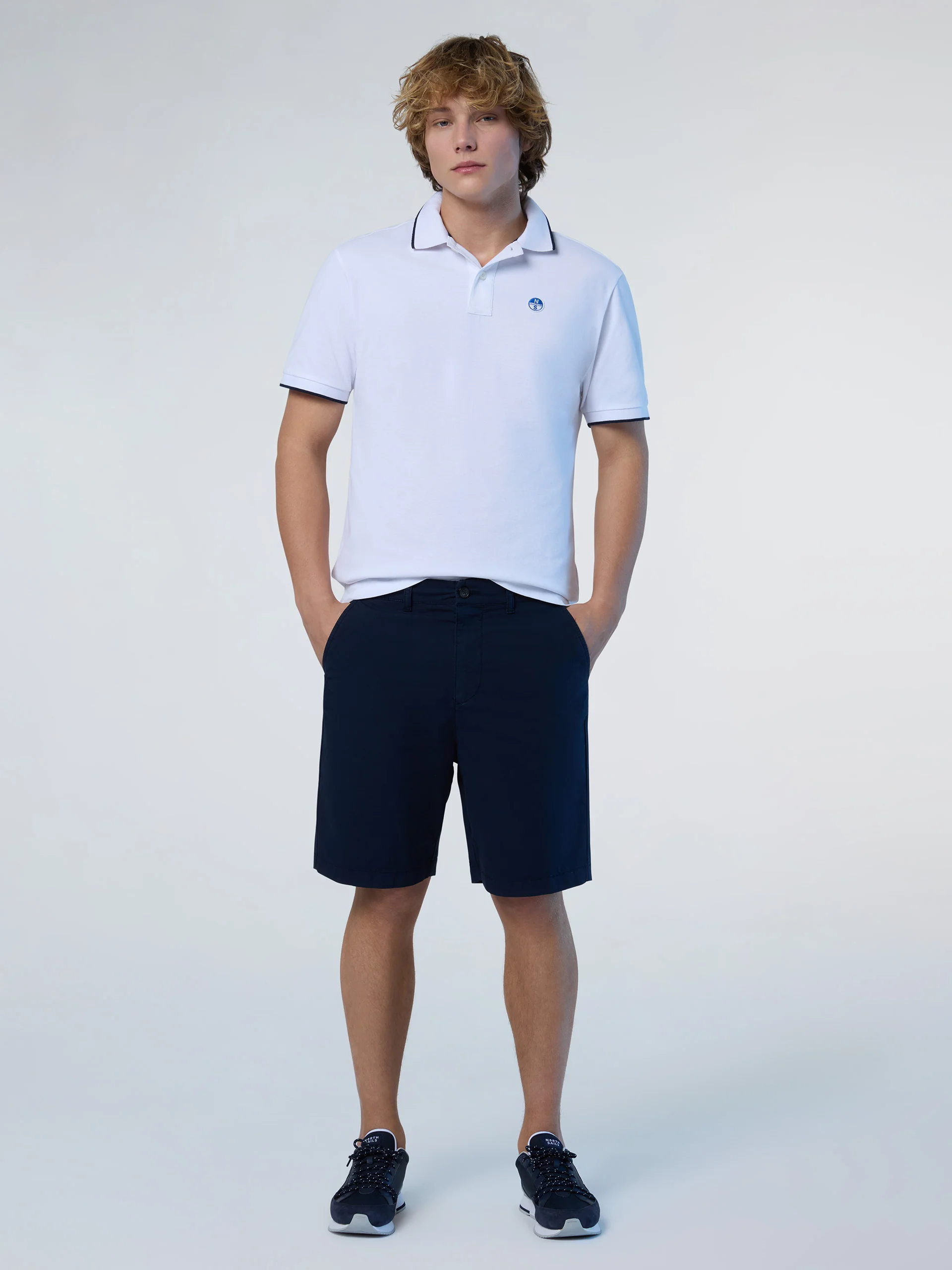 Polo shirt with collar print - Image 4