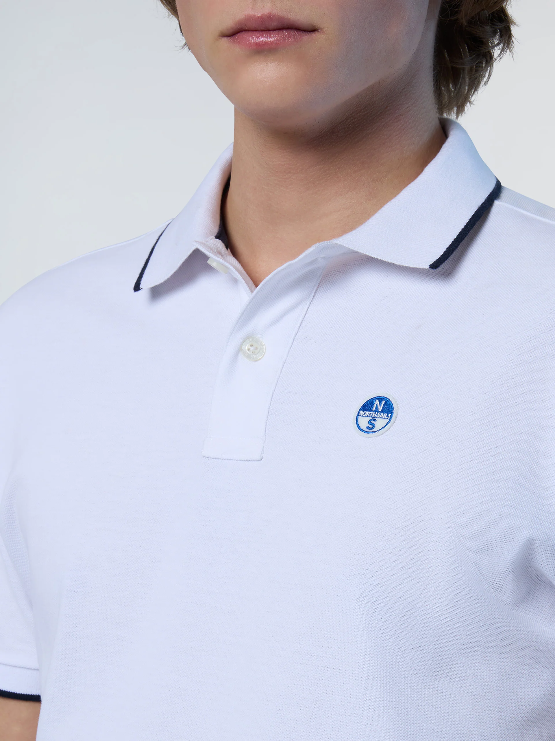 Polo shirt with collar print - Image 5