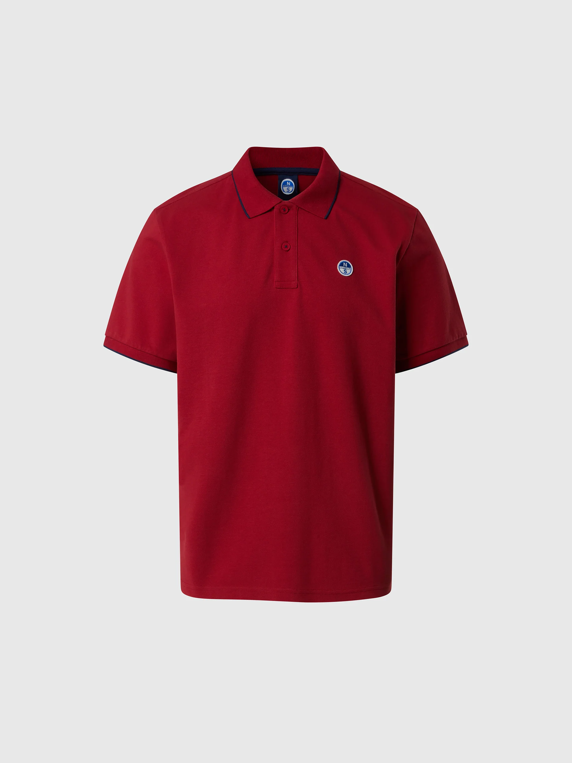 Polo shirt with collar print - Image 9