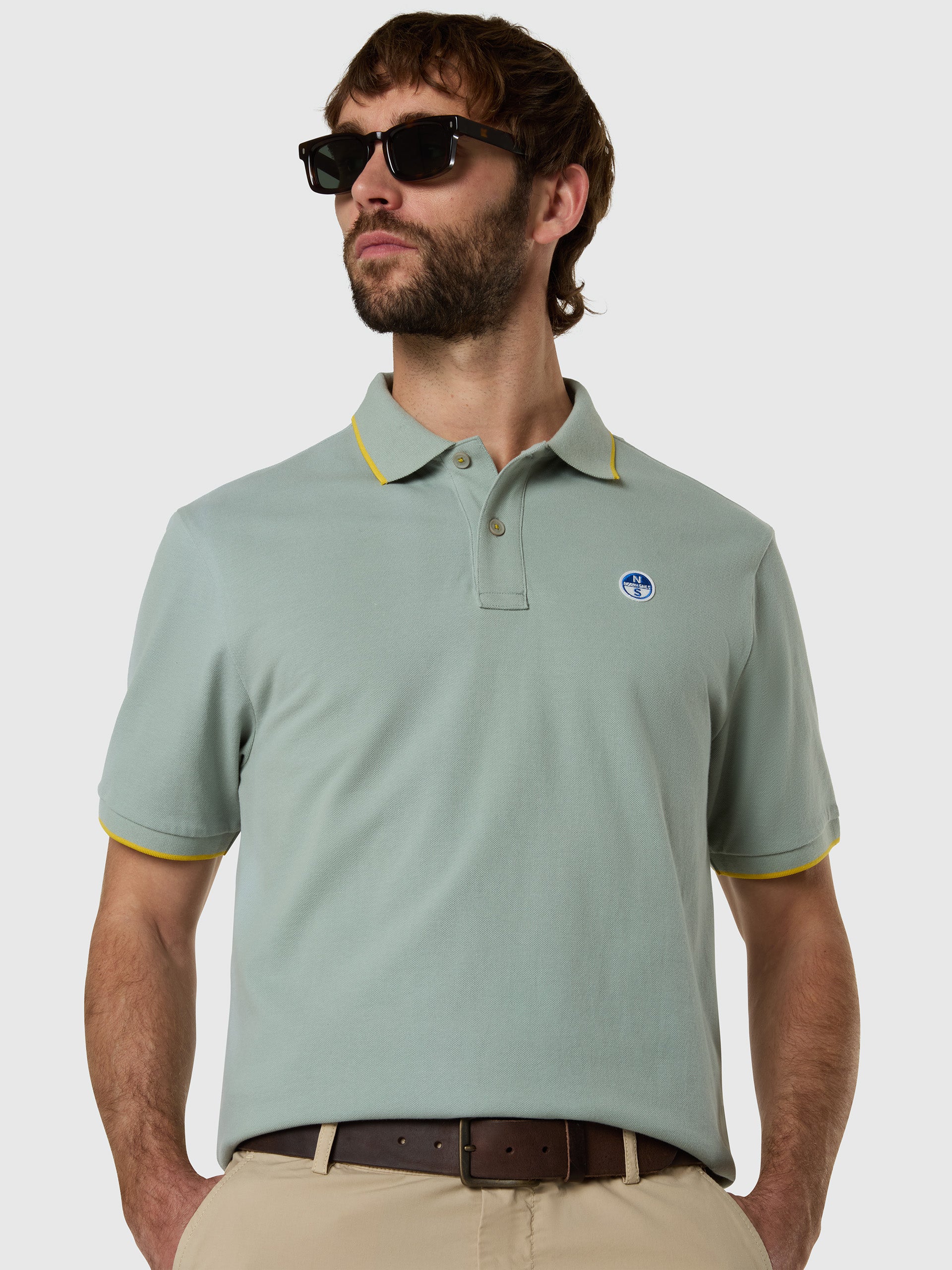 Polo shirt with contrast edges - Image 2