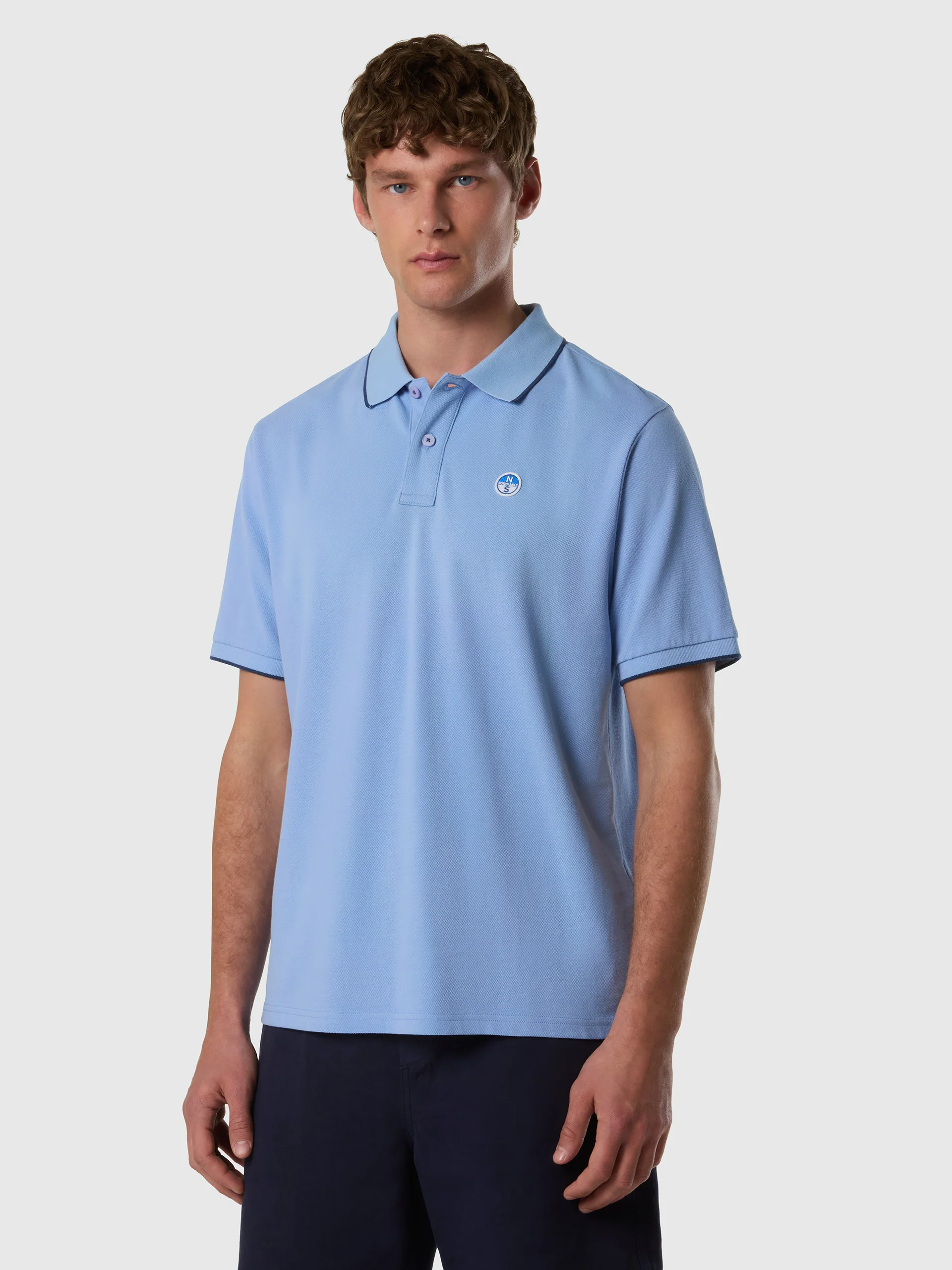 Polo shirt with contrast edges - Image 22