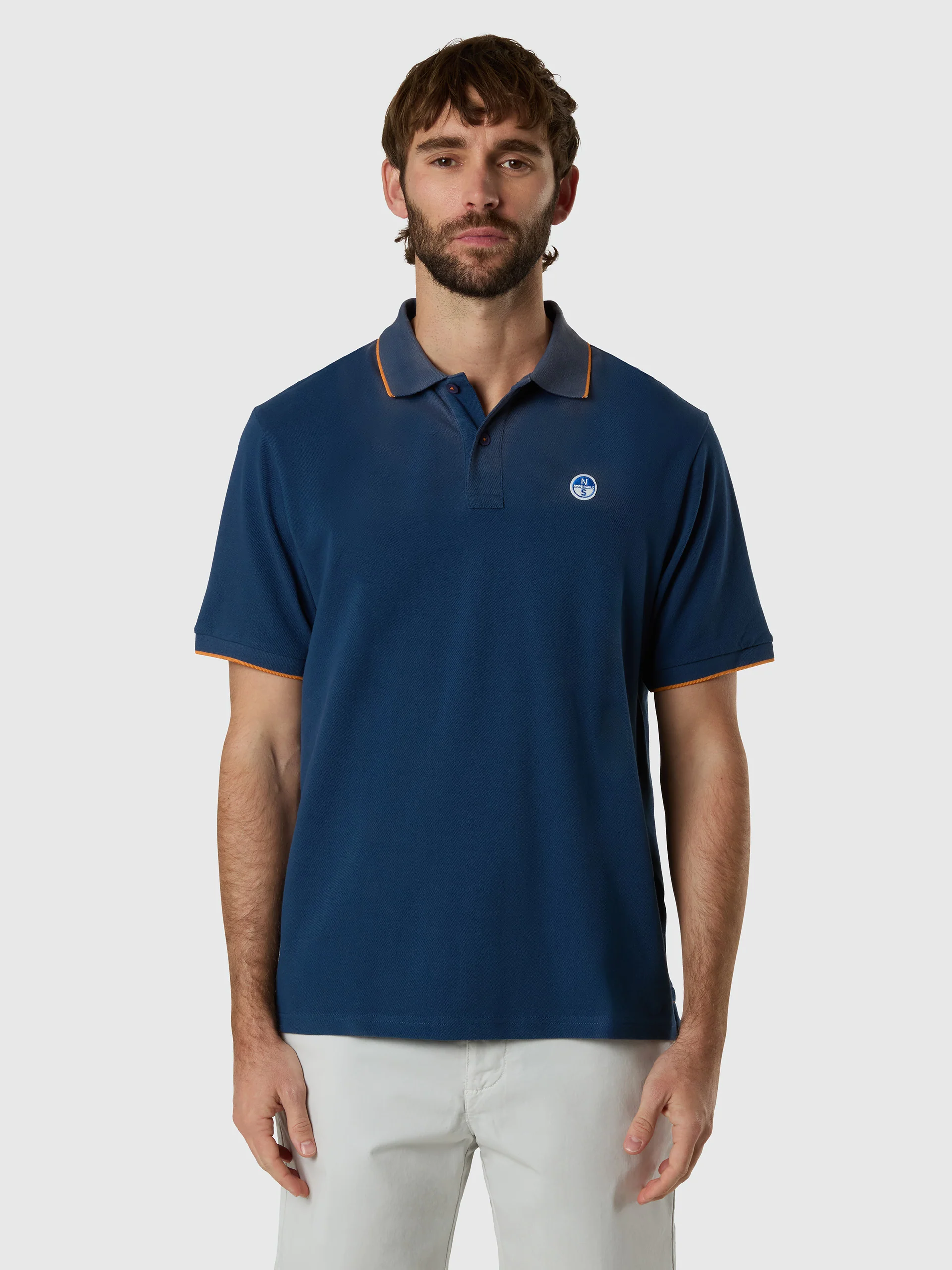 Polo shirt with contrast edges - Image 29