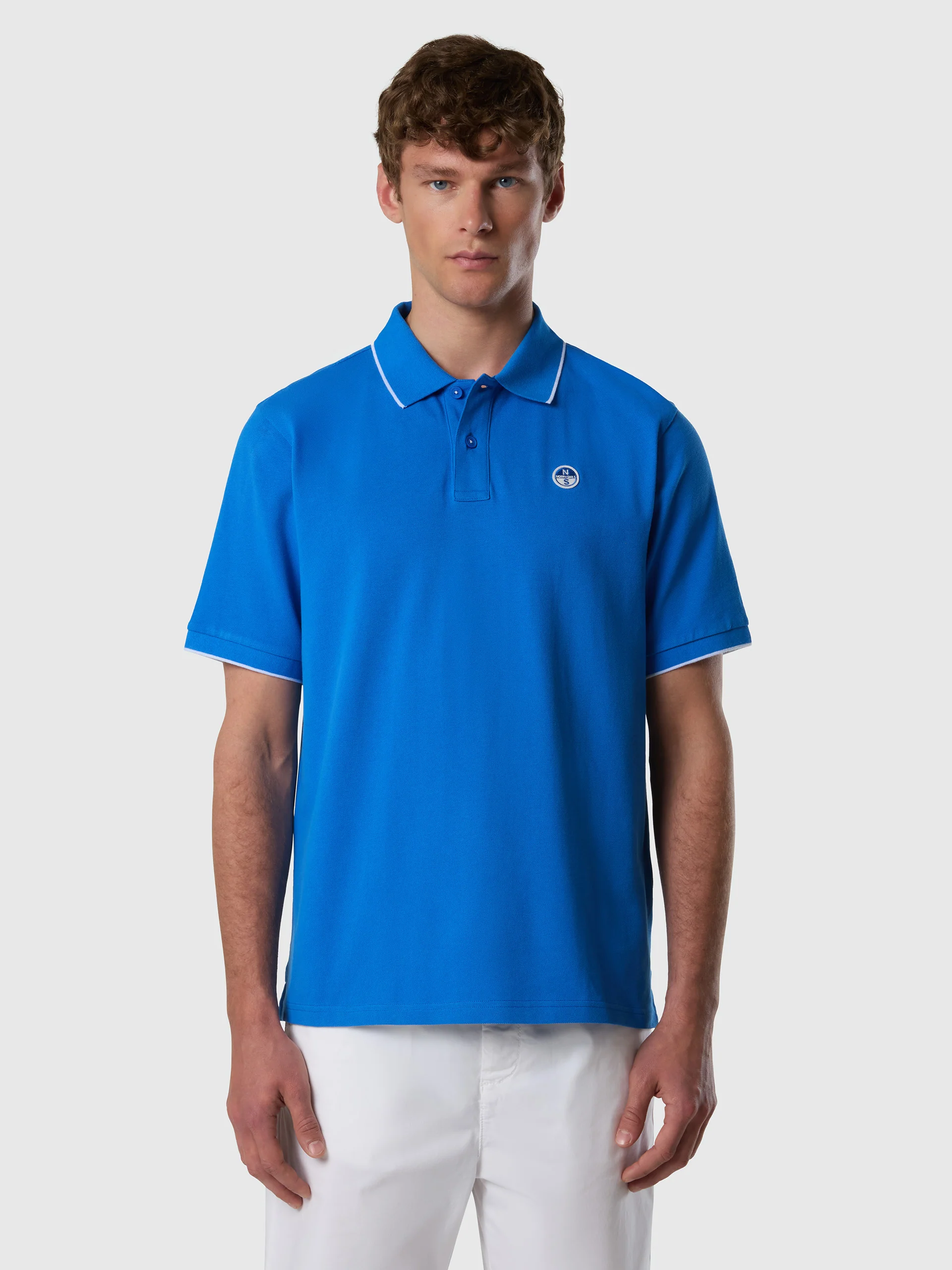 Polo shirt with contrast edges - Image 36