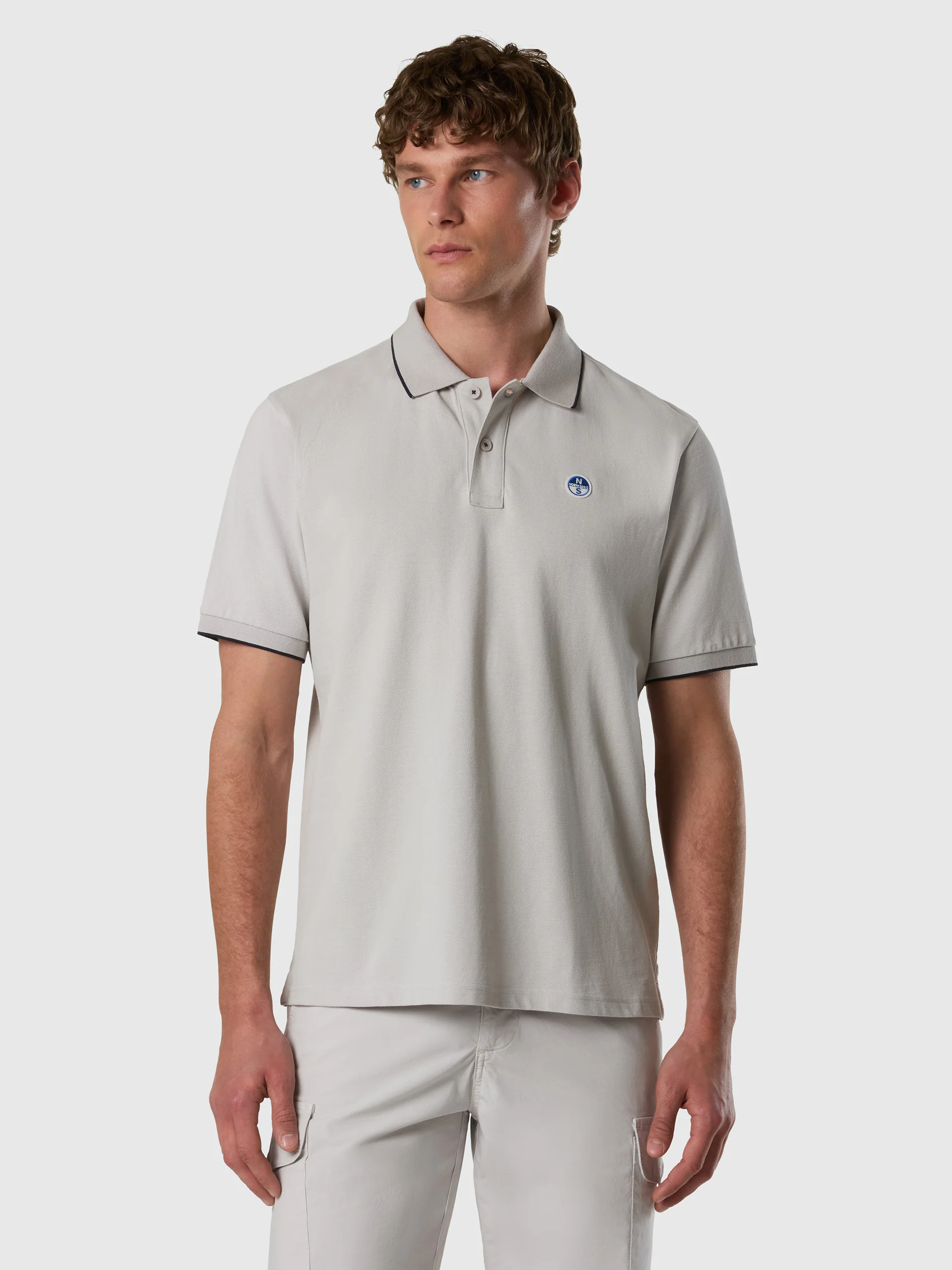 Polo shirt with contrast edges - Image 43