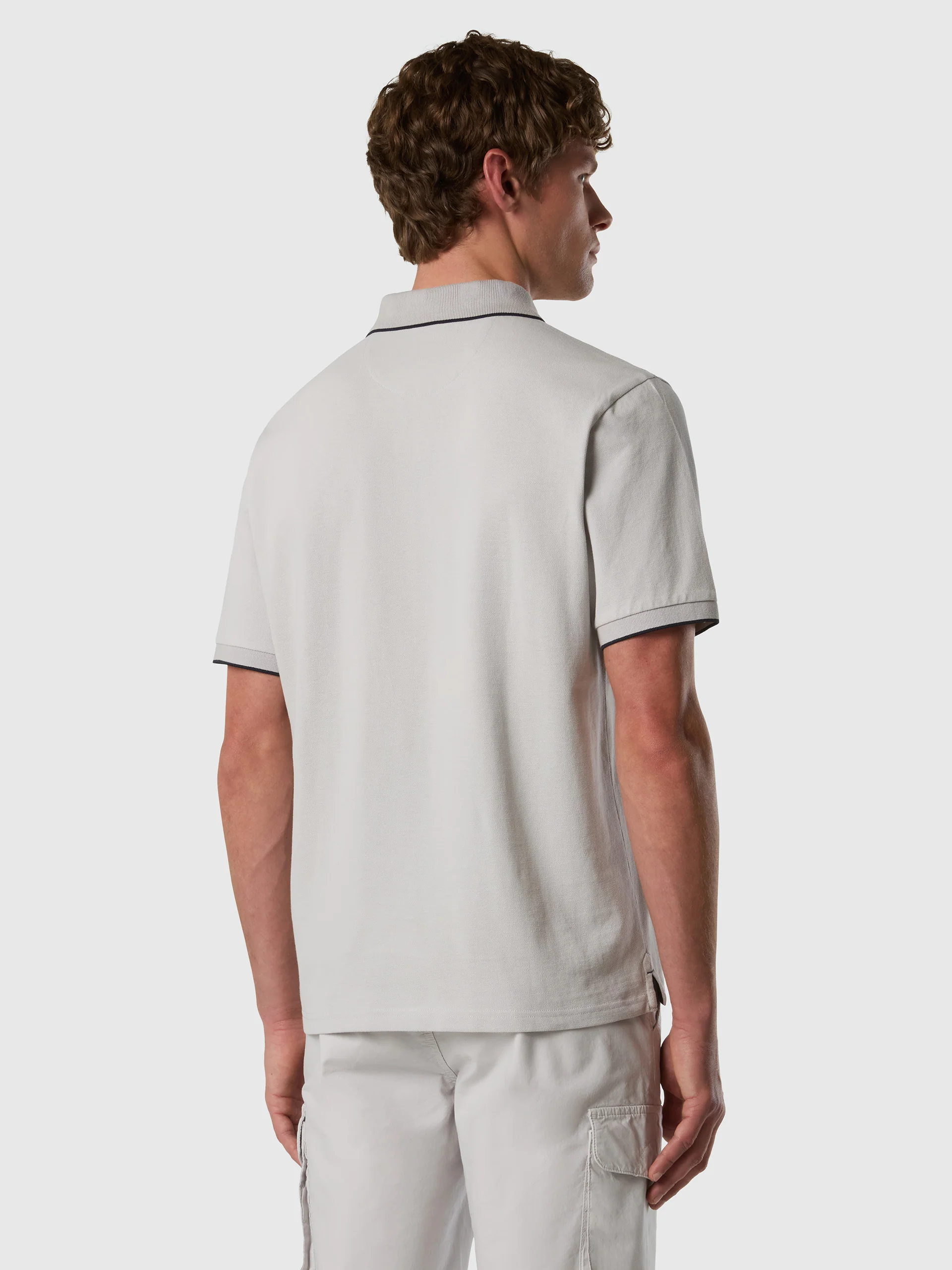 Polo shirt with contrast edges - Image 46
