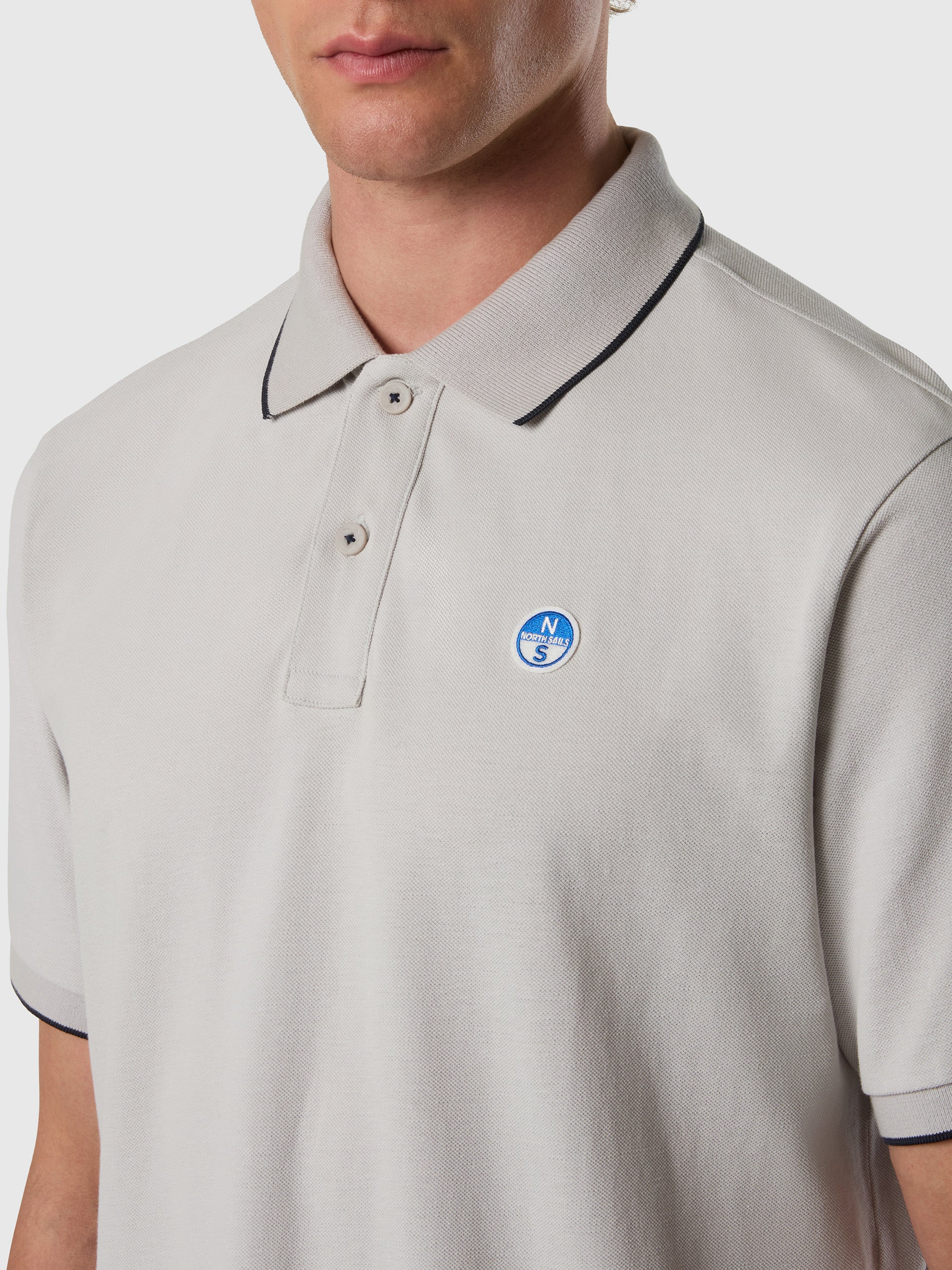 Polo shirt with contrast edges - Image 48