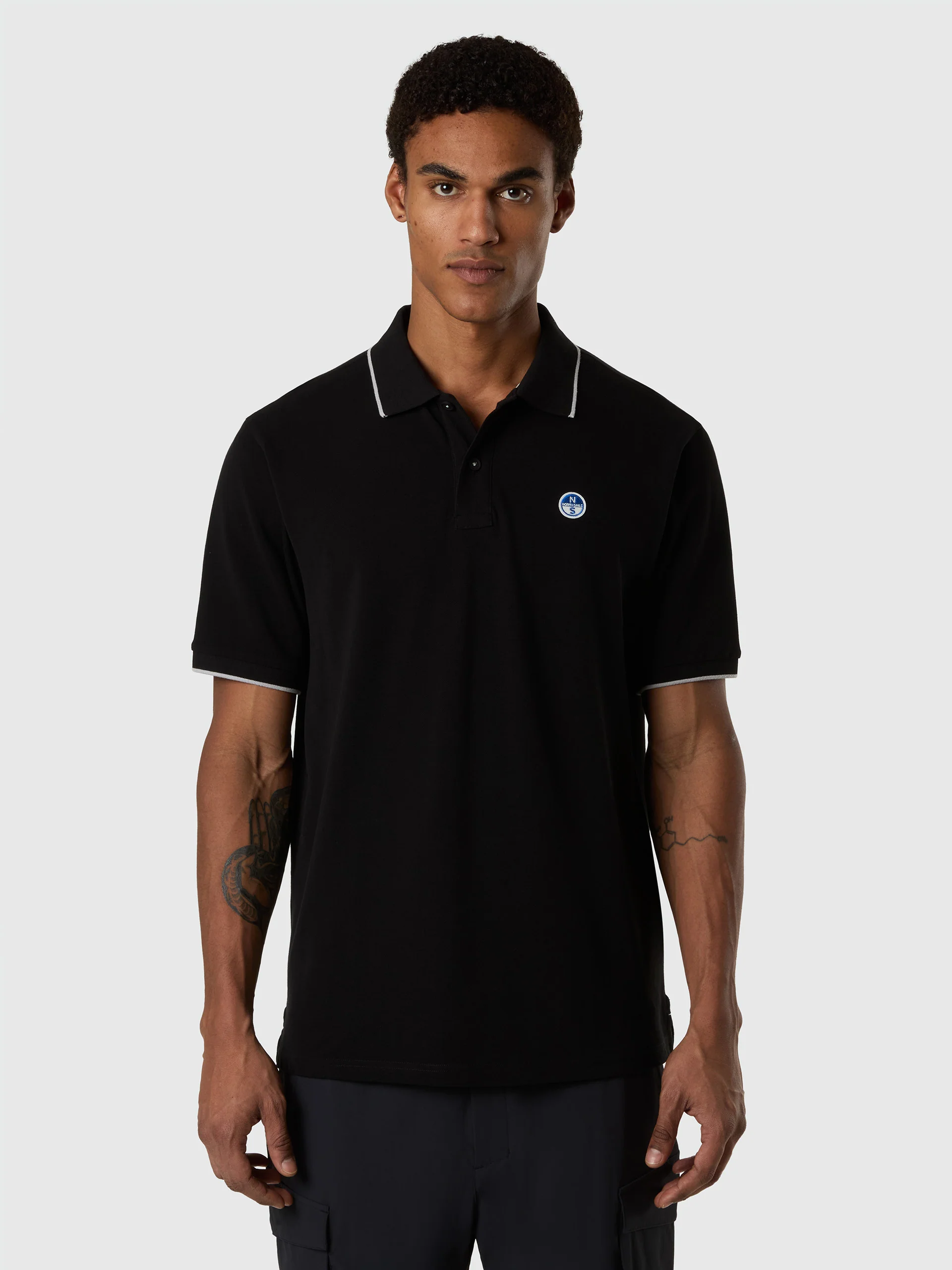 Polo shirt with contrast edges - Image 50
