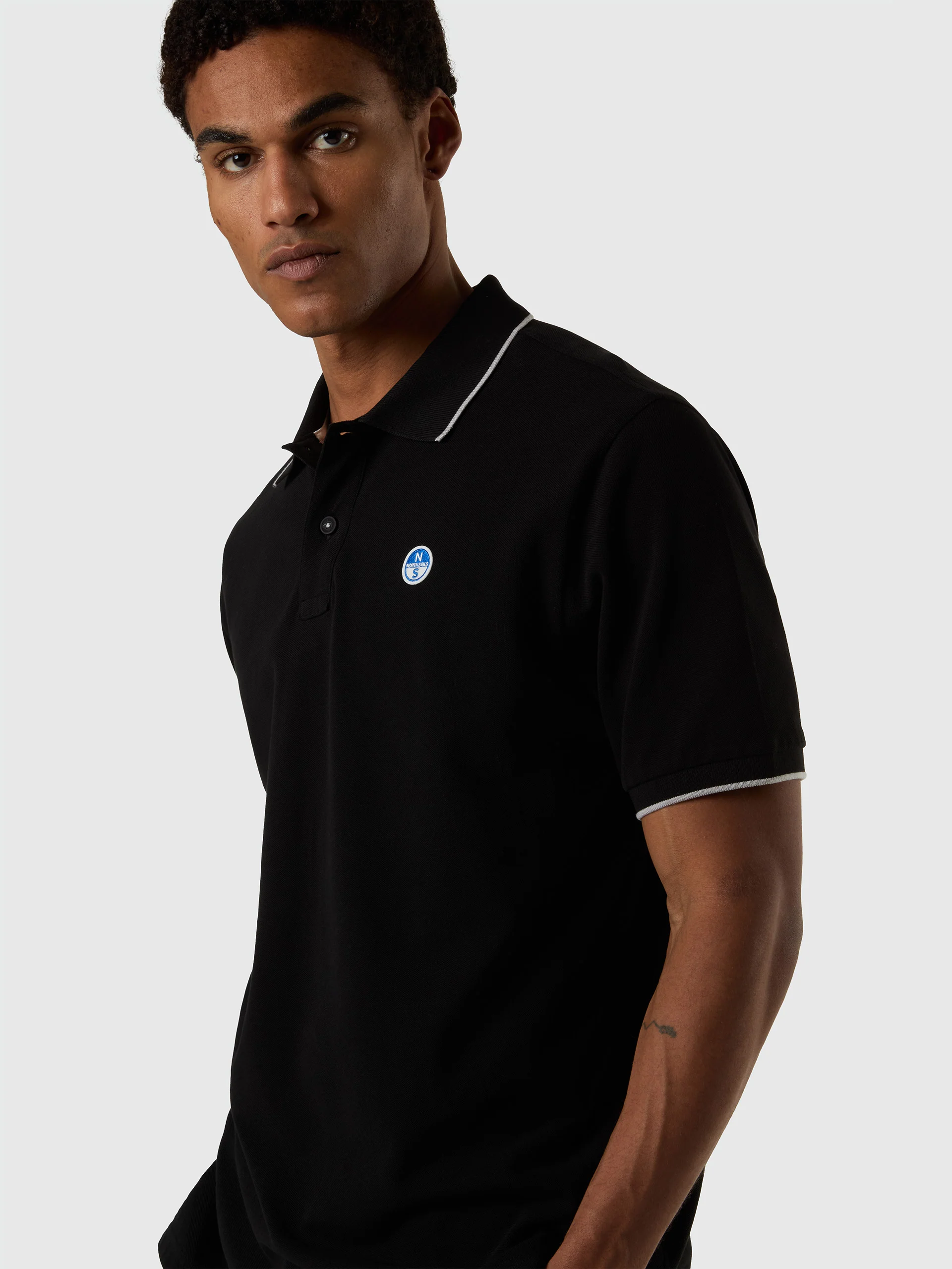Polo shirt with contrast edges - Image 51