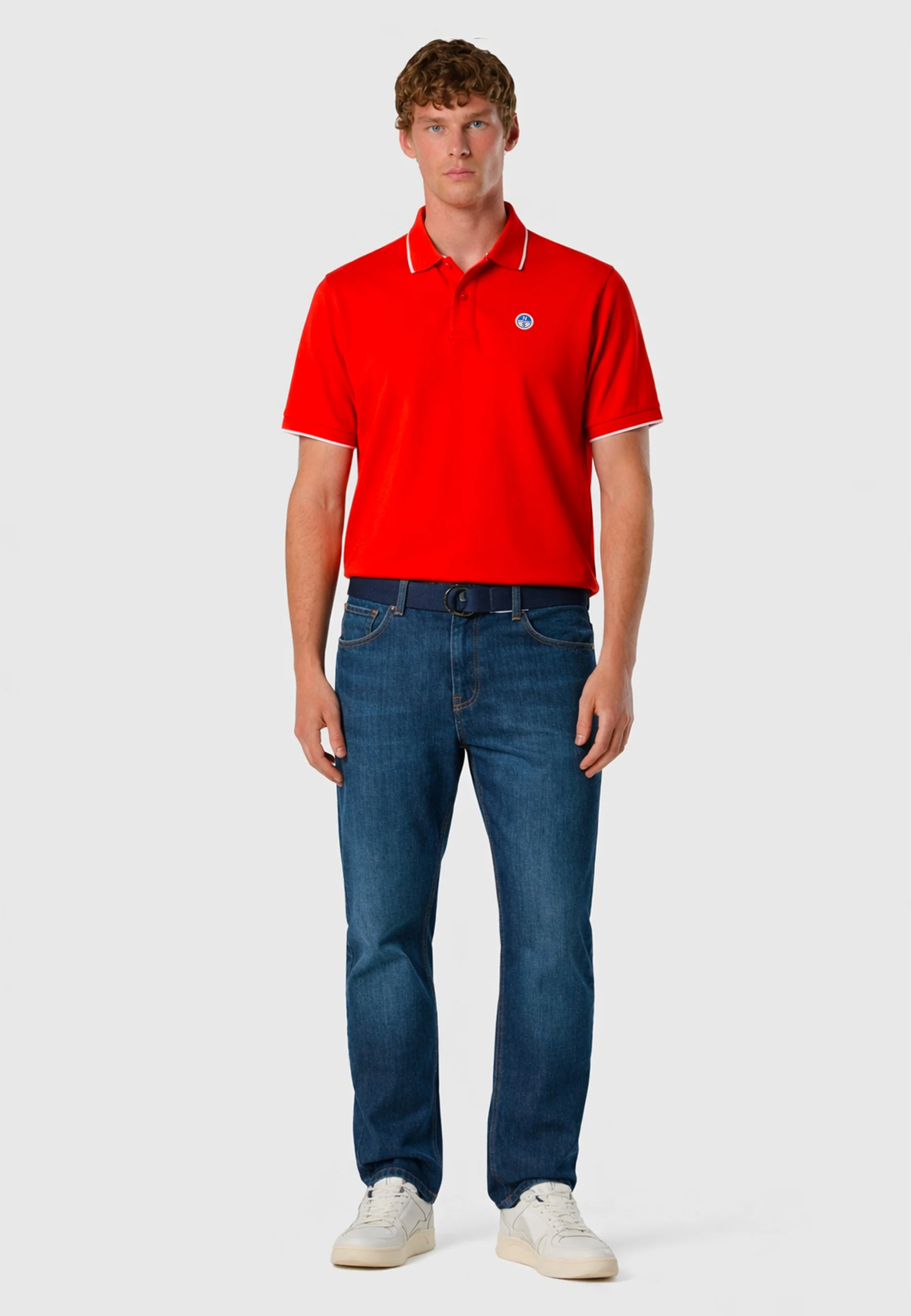 Polo shirt with contrast edges - Image 57