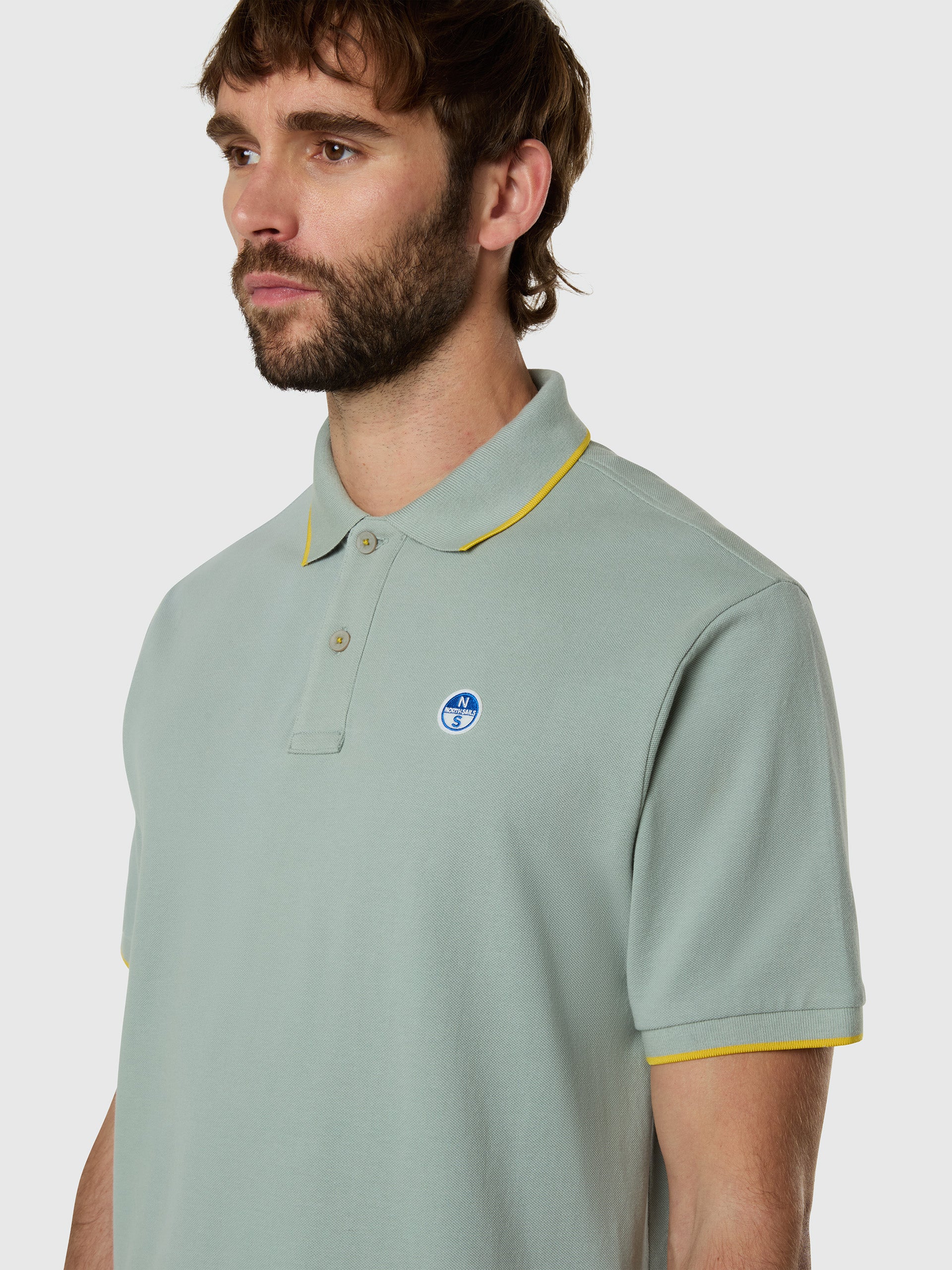 Polo shirt with contrast edges - Image 6